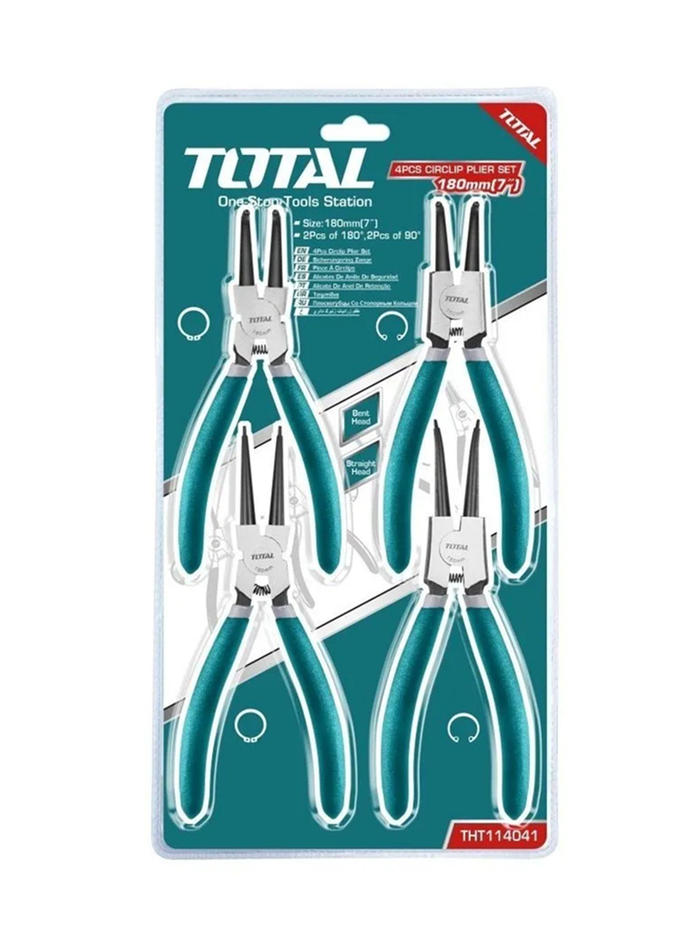 Set Kit De Alicates Sacaseguros 7 Pulgadas Total-0