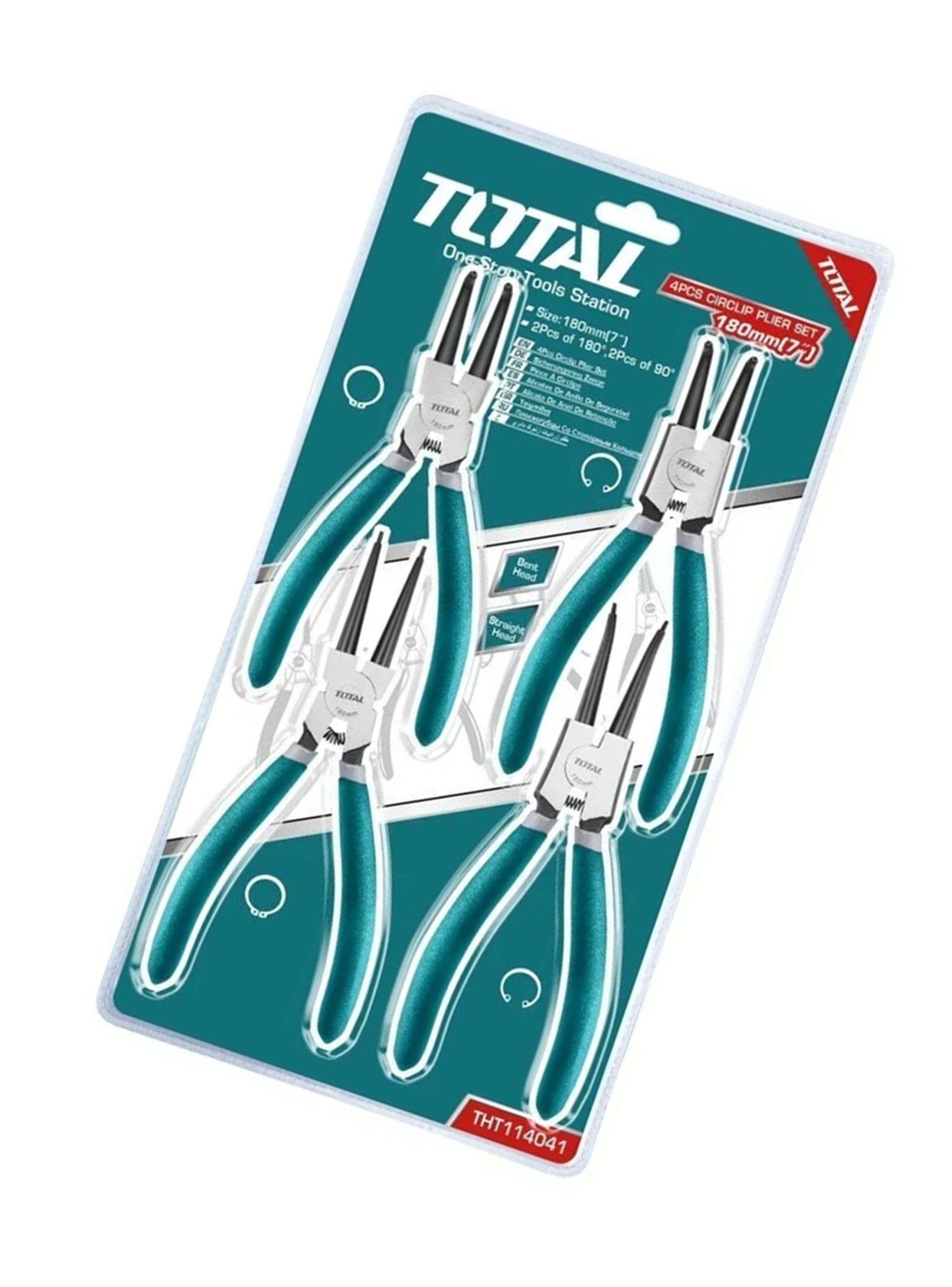 Set Kit De Alicates Sacaseguros 7 Pulgadas Total-2