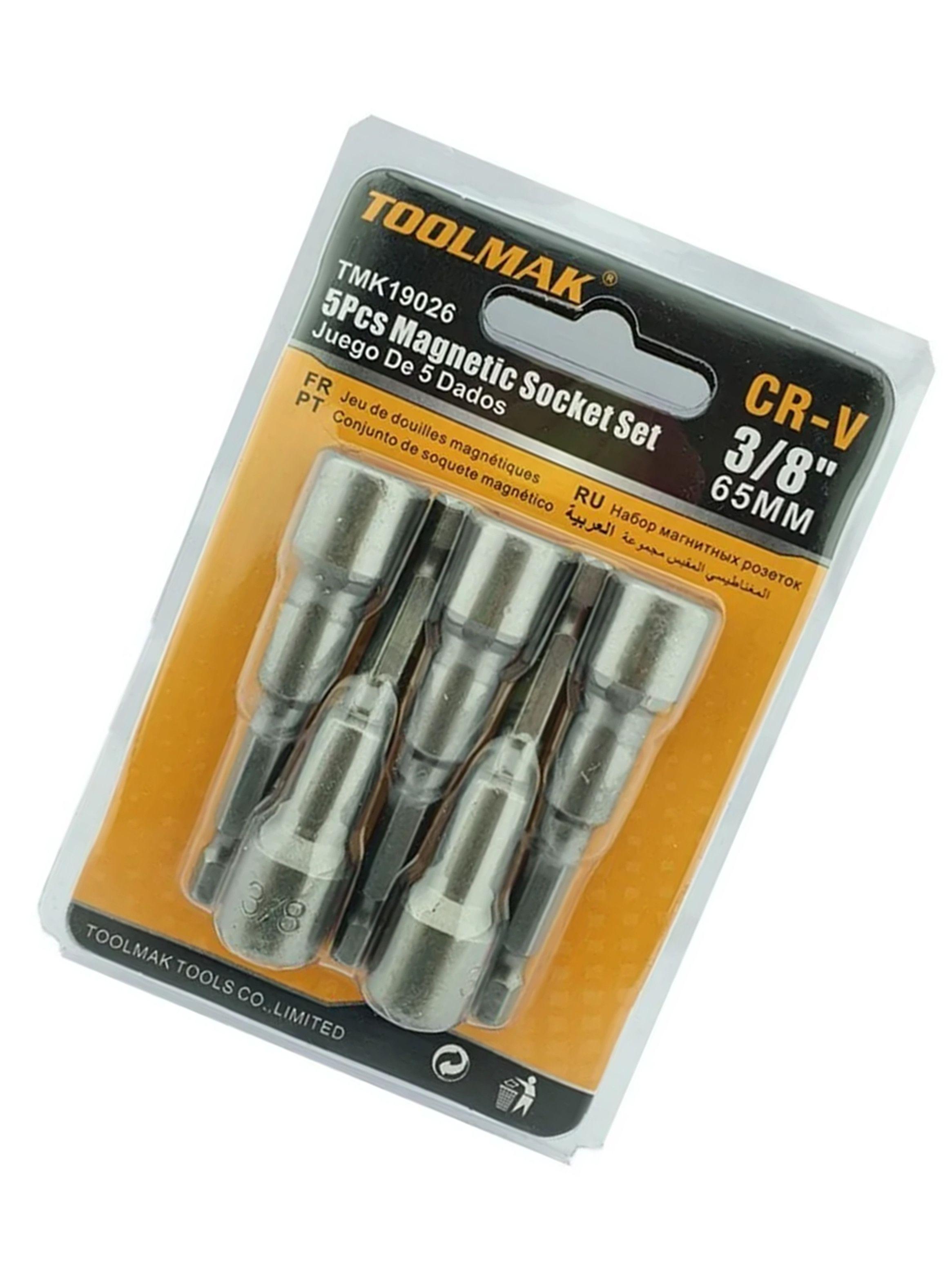 Adaptadores 3/8 Punta Magnetica 5 Pcs Tmk19026-2