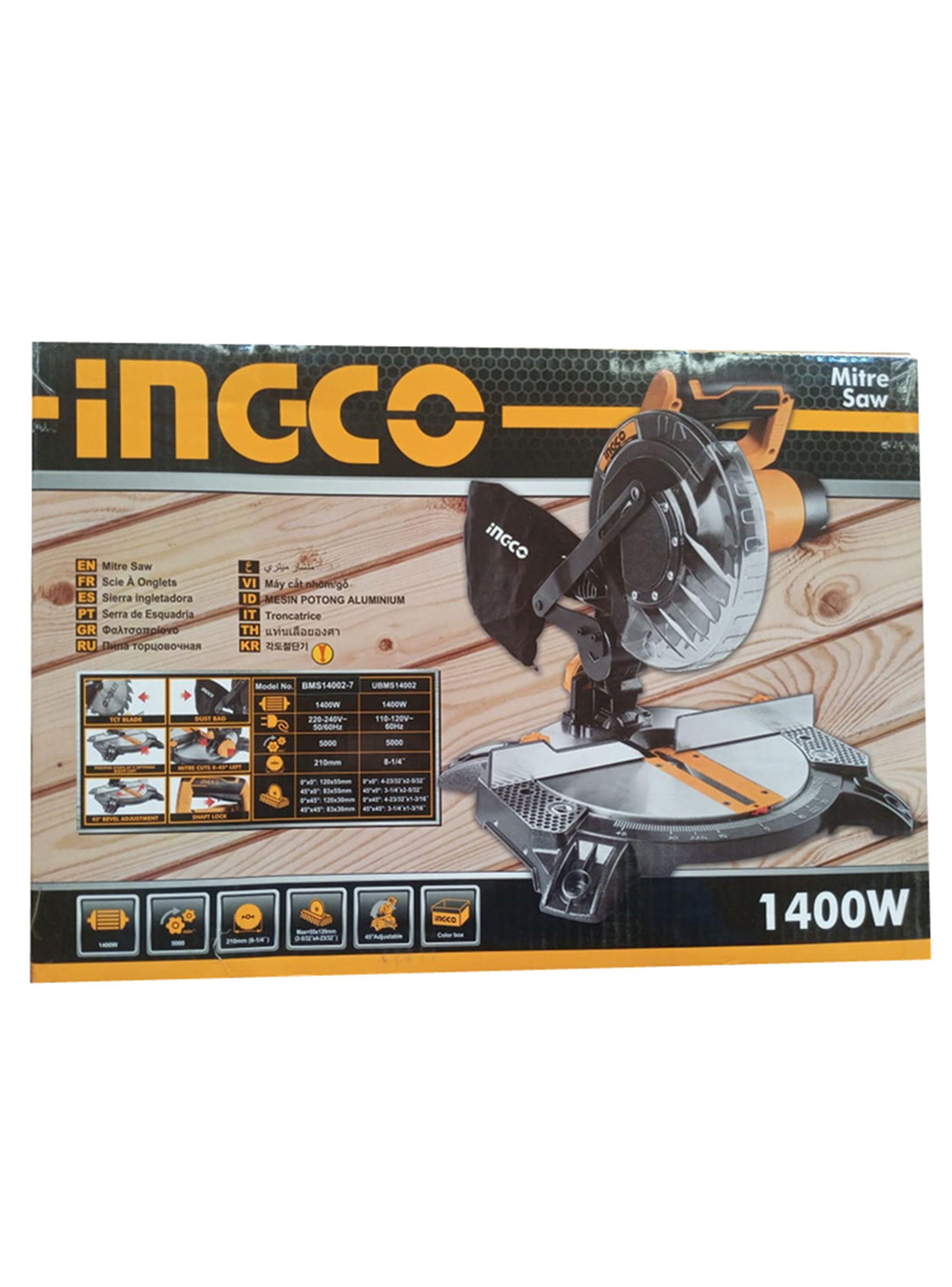 Sierra Ingleteadora 210mm 1400w Ingco Bms14002-1