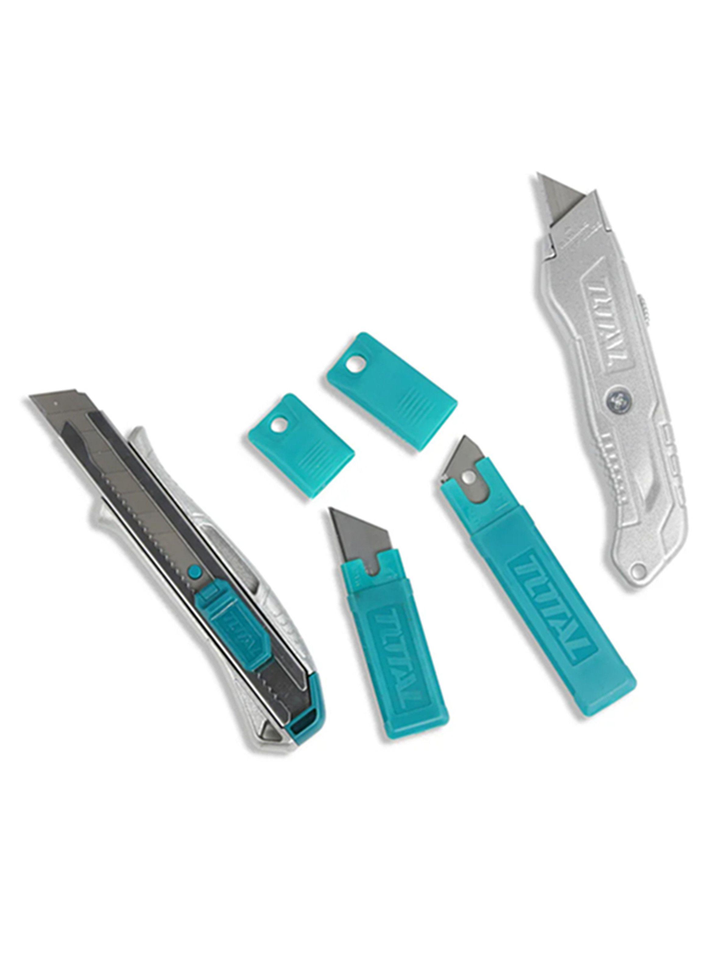 Set Jgo Corta Carton Cuchillo Cartonero Cutter 22 Pcs Total-0