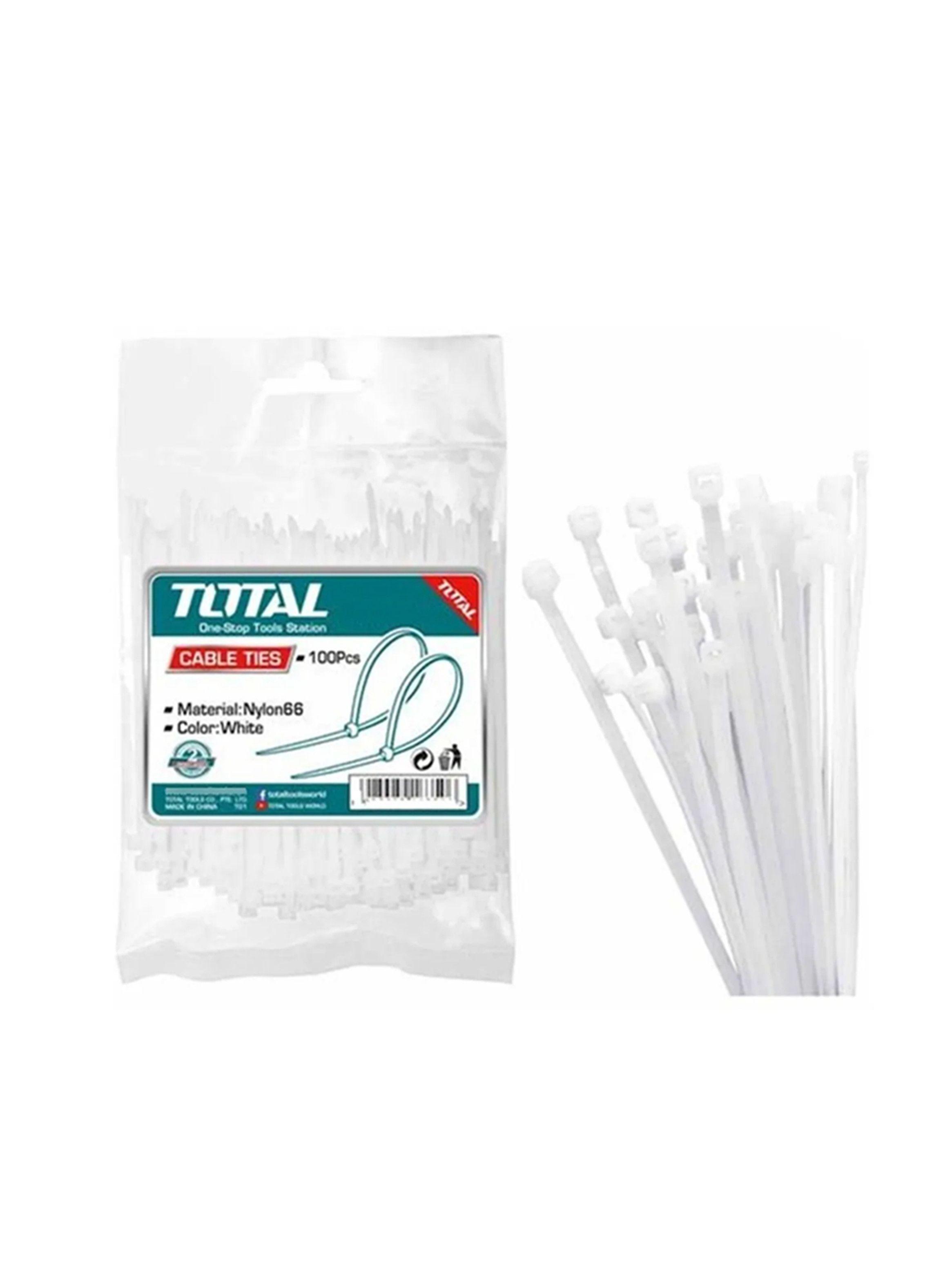 Brida amarra abrazadera plástica 200 x 3.6mm pack 100 unds total thtct2001-2
