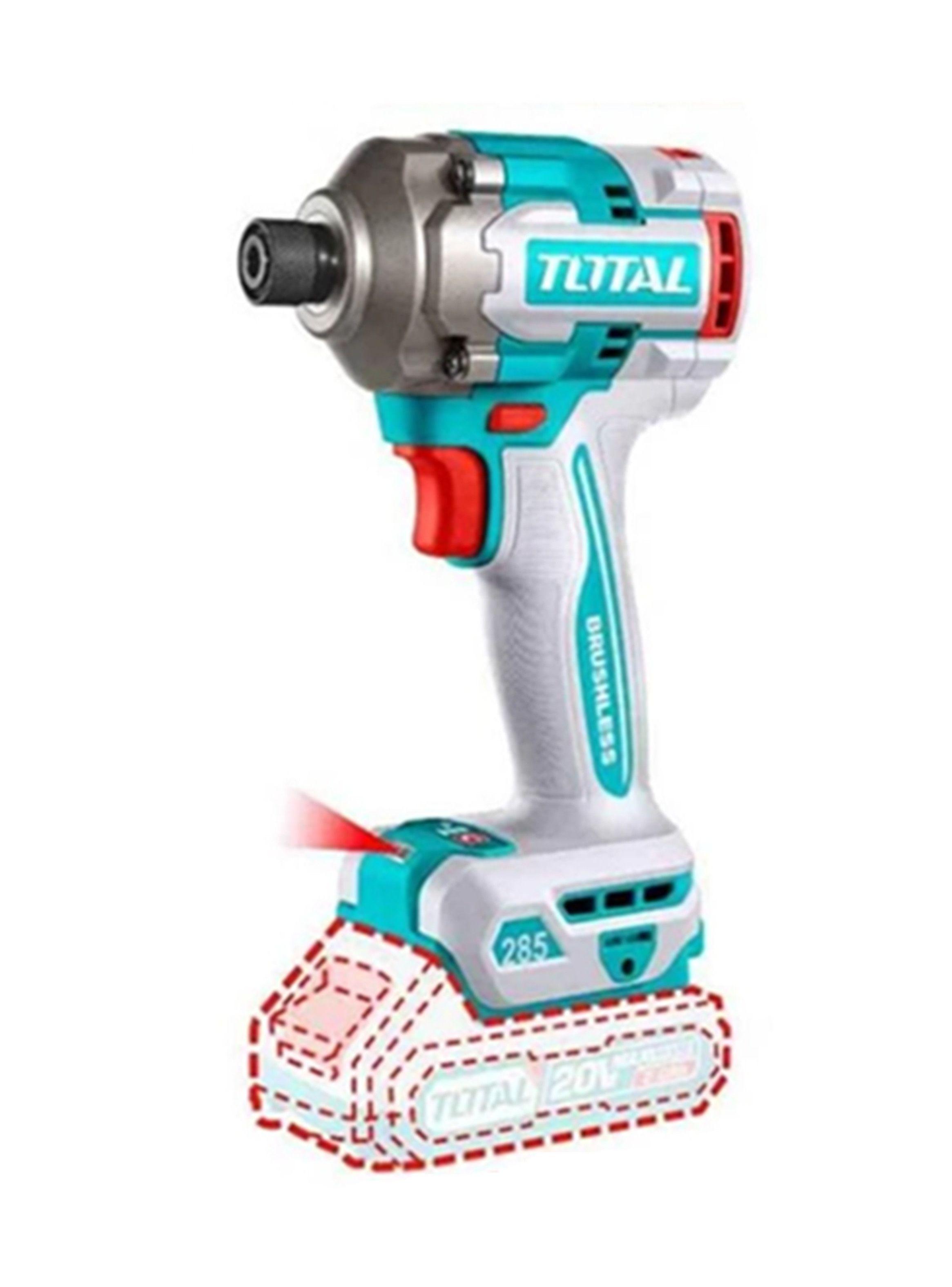 Atornillador De Impacto Inalambrico 1/4 20v + Puntas Total-1