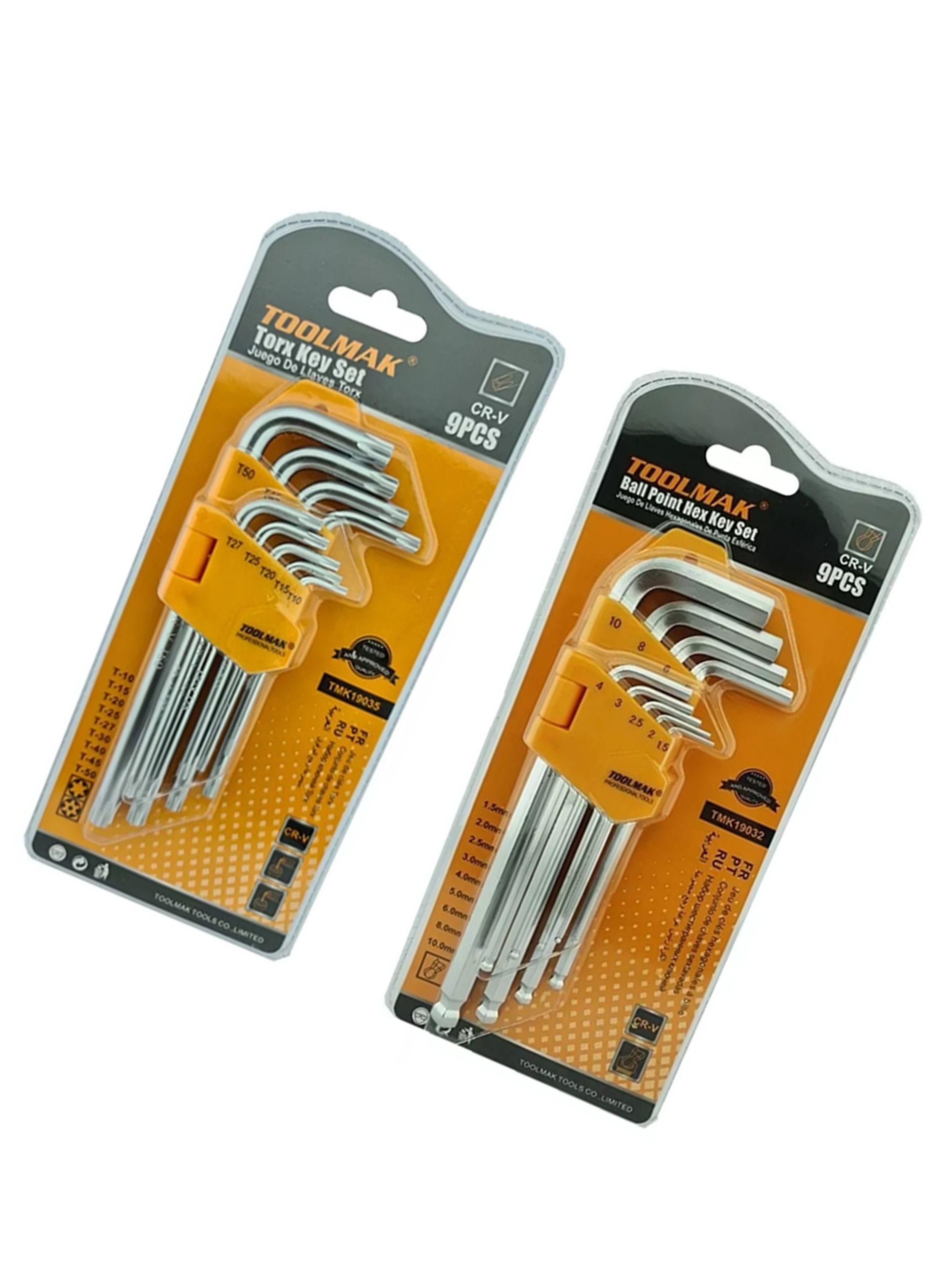 Llaves Allen Hexagonal Y Estrella Medianas Toolmak-2