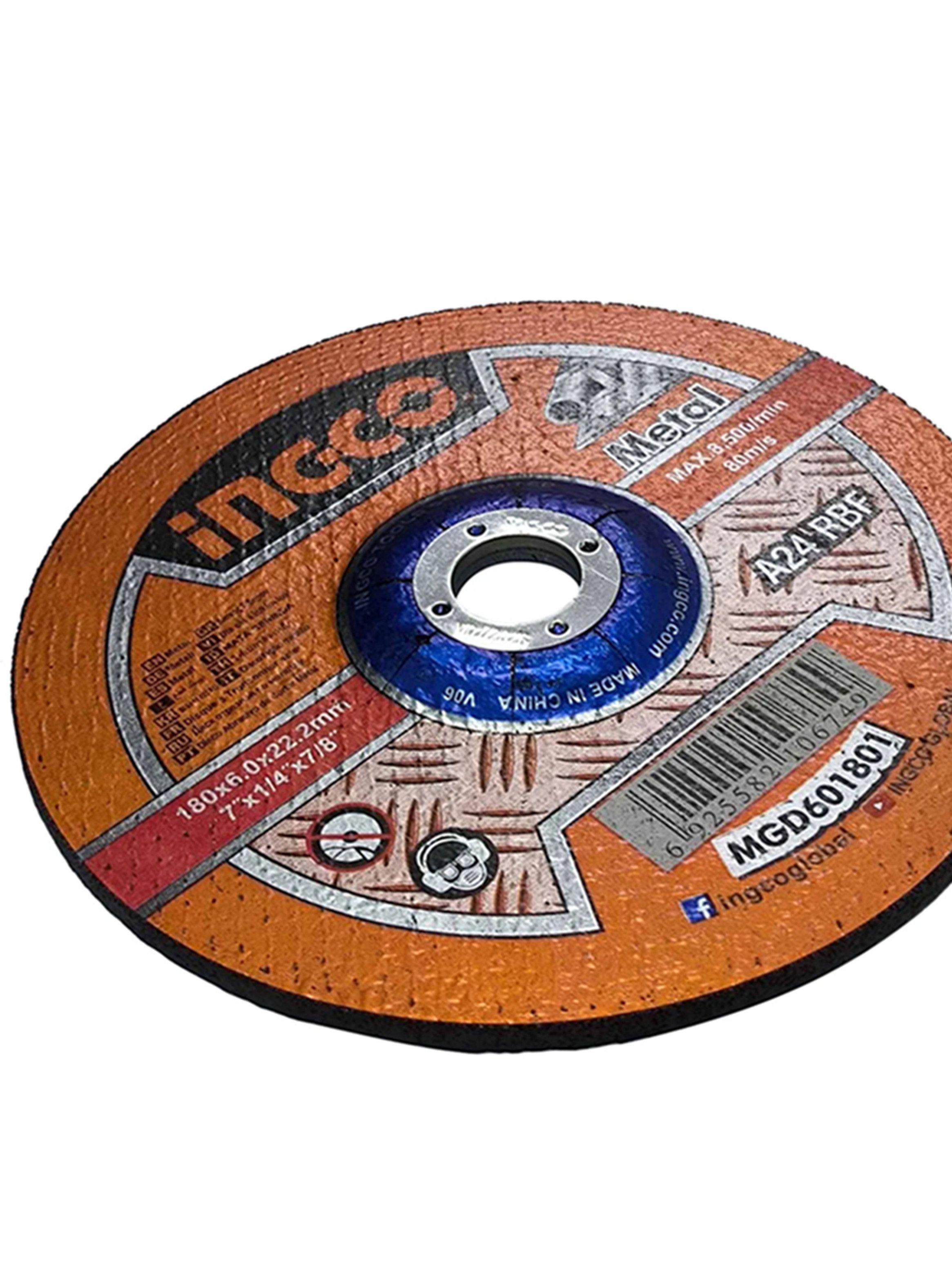 Disco Desbaste Para Metal 180mm Ingco Mgd601801-1