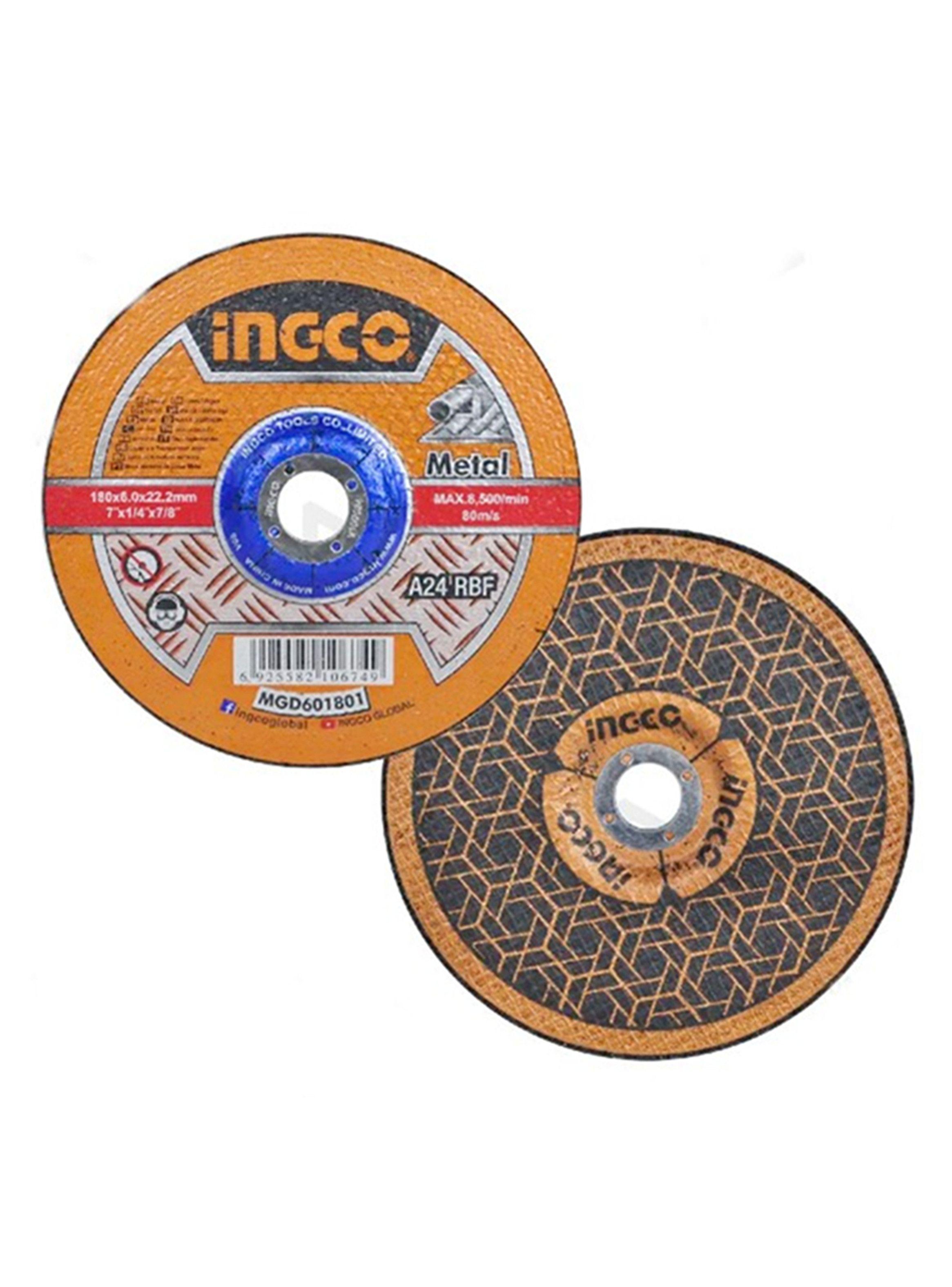 Disco Desbaste Para Metal 180mm Ingco Mgd601801-2