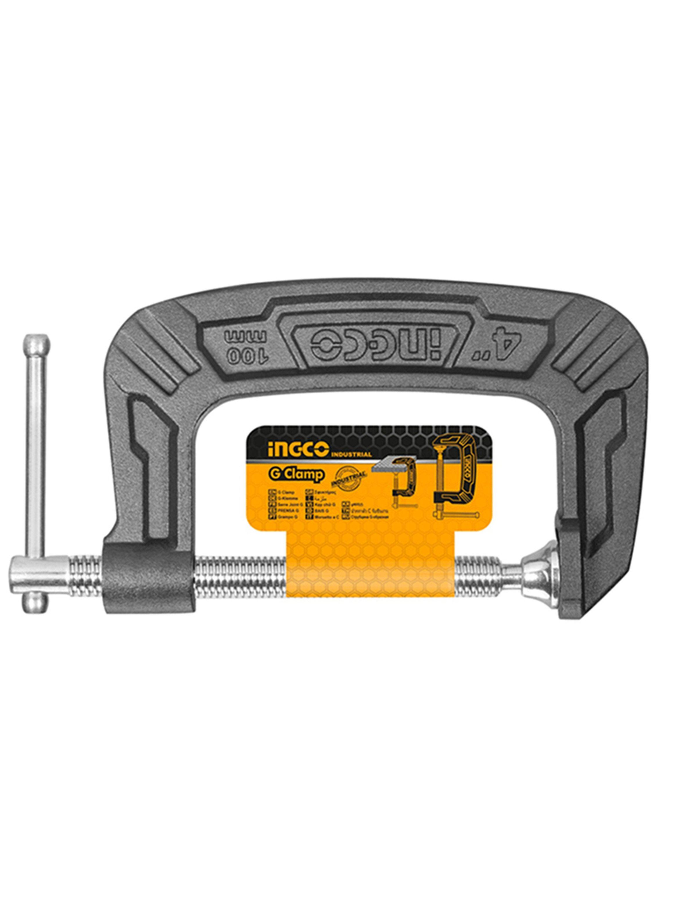 Pack 2 Prensa Tipo C 4 Pulgadas (100mm) Ingco Hgc0104-1