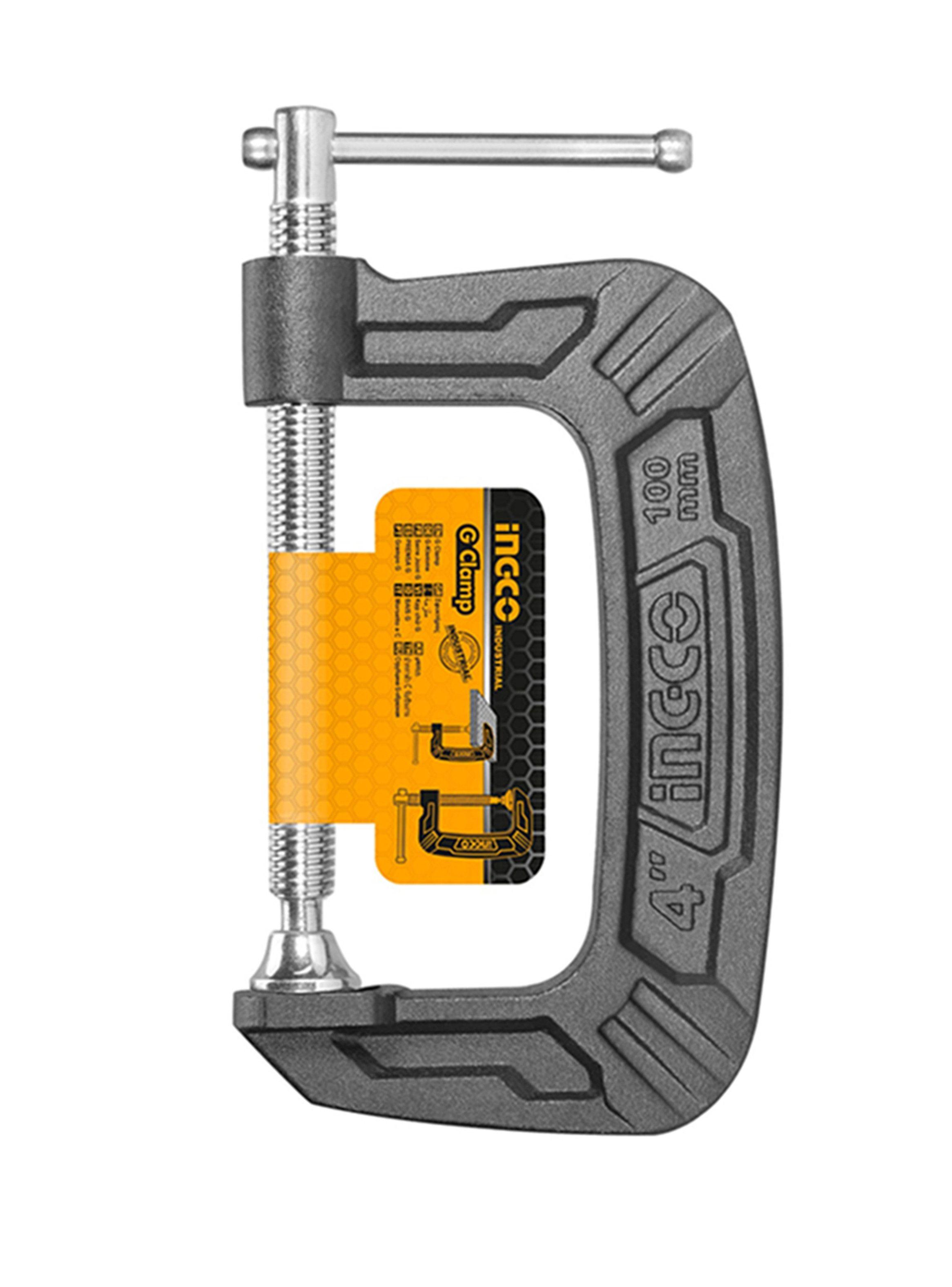 Pack 2 Prensa Tipo C 4 Pulgadas (100mm) Ingco Hgc0104-2