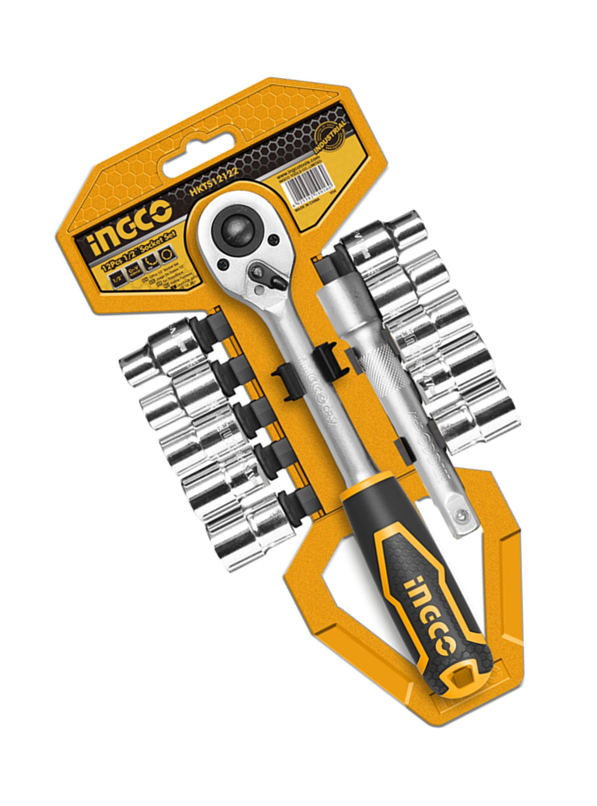 Set Juego De Dados Cuadrante 1/2 12 Piezas Ingco Hkts12122-1