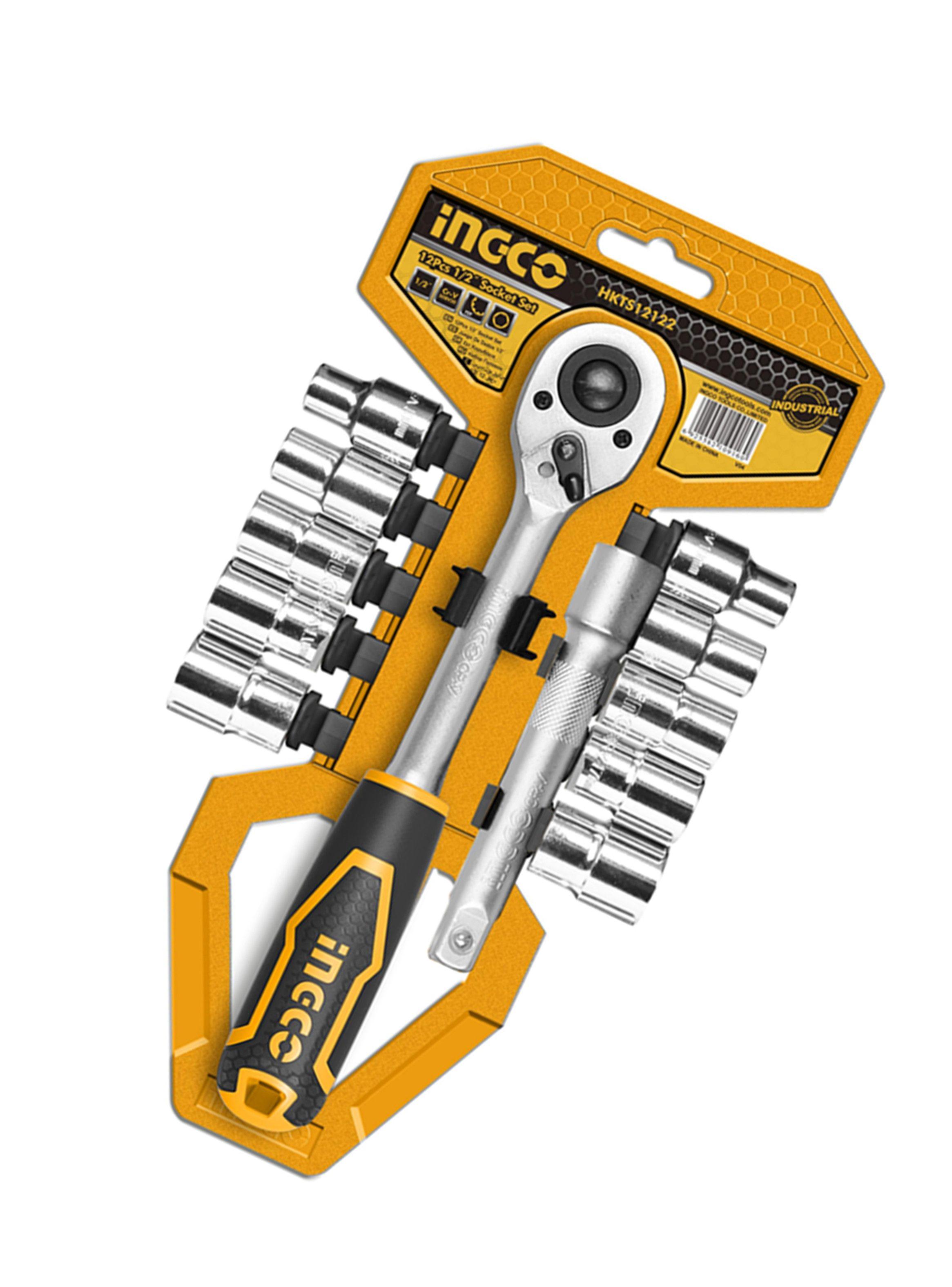 Set Juego De Dados Cuadrante 1/2 12 Piezas Ingco Hkts12122-2