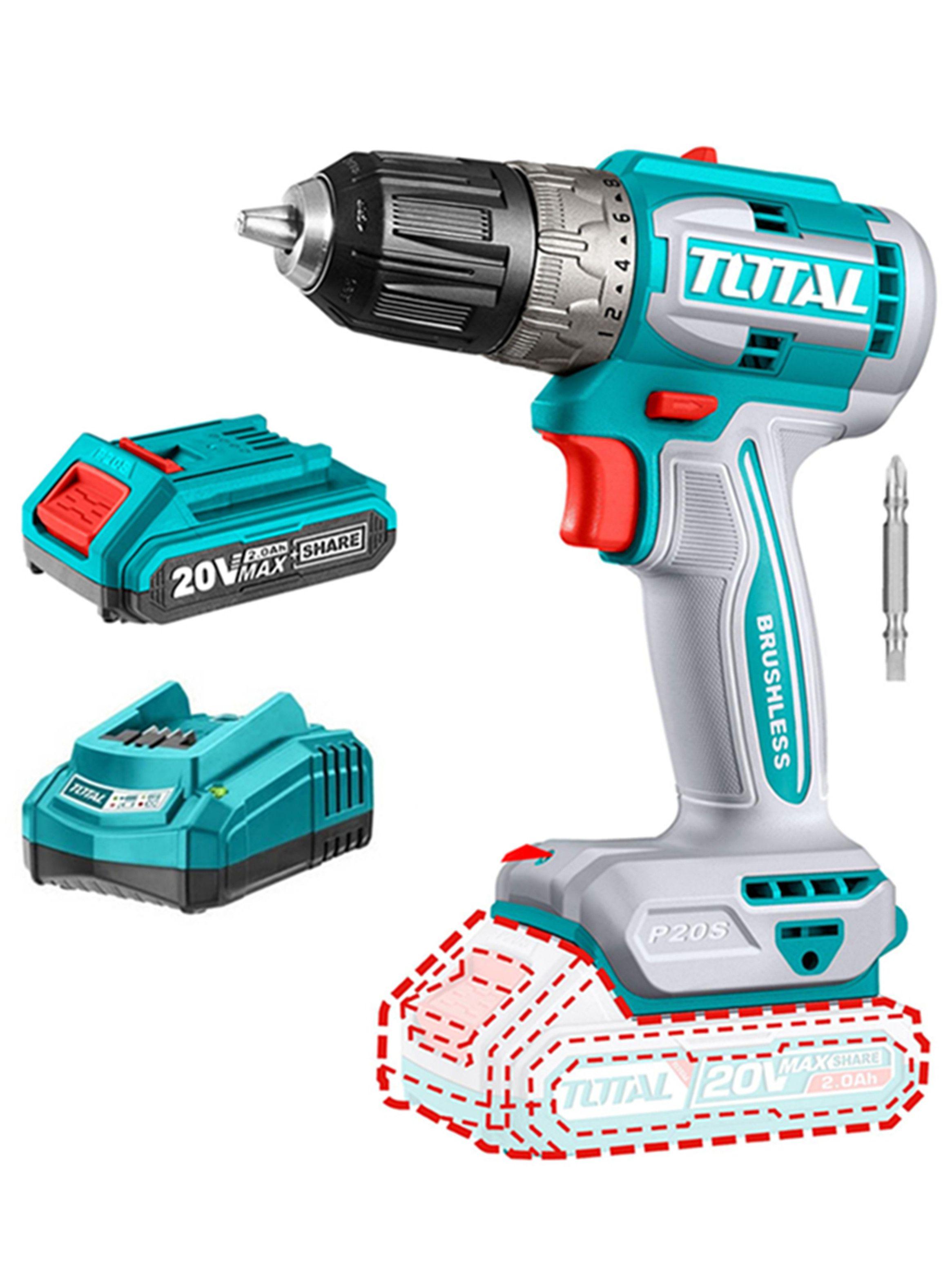 Taladro Atornillador 10mm 20v Bat+ Carg Total Tdli204531-0