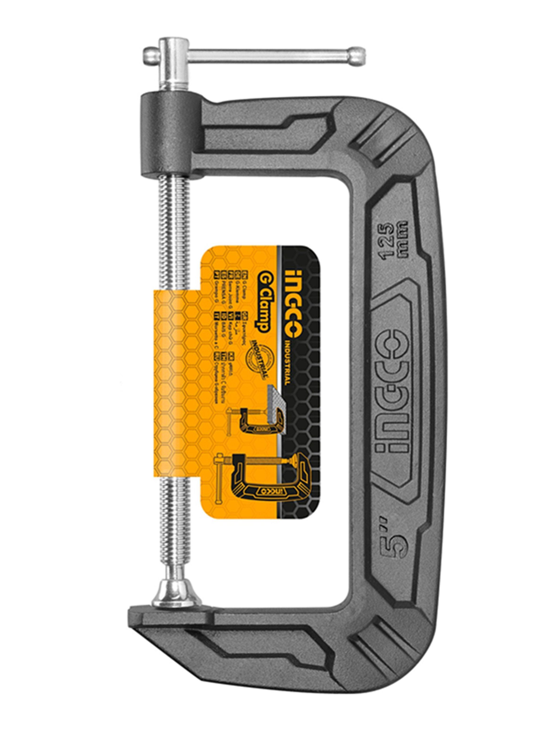 Pack 2 Prensa Tipo C 5 Pulgadas (125mm) Ingco Hgc0105-1