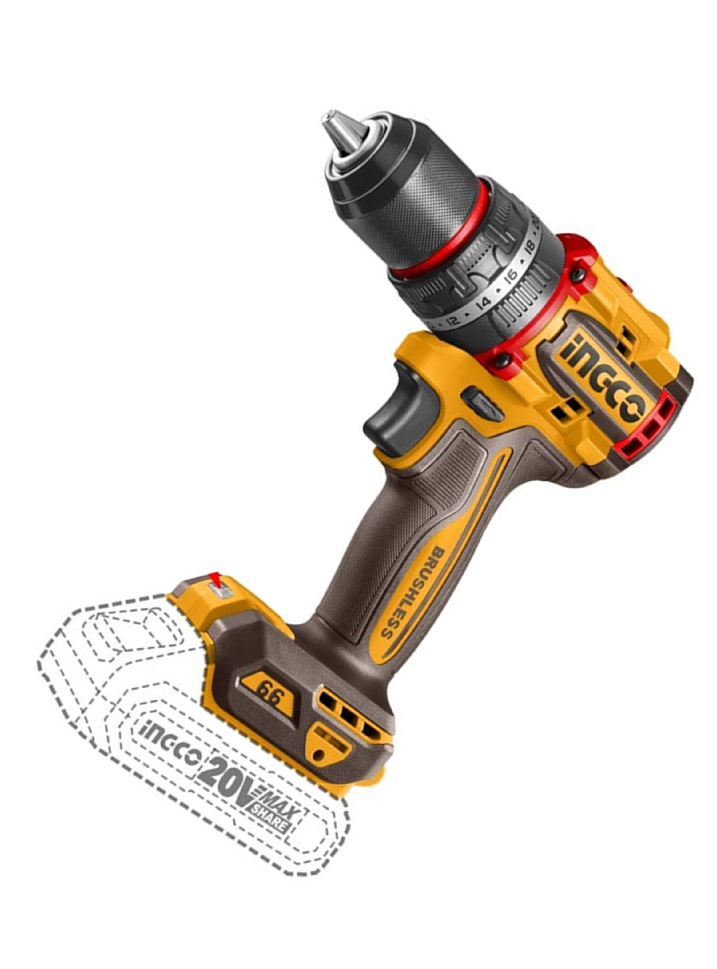 Taladro Atornillador Percutor 20v 2bat+carg Ingco Cidli20668 -1