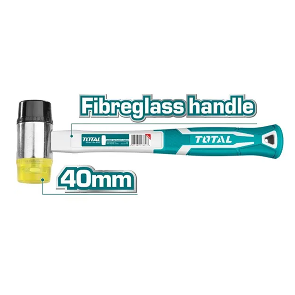 Martillo Suave Doble Cara Cabeza Goma Plástico 40mm THT77406-1