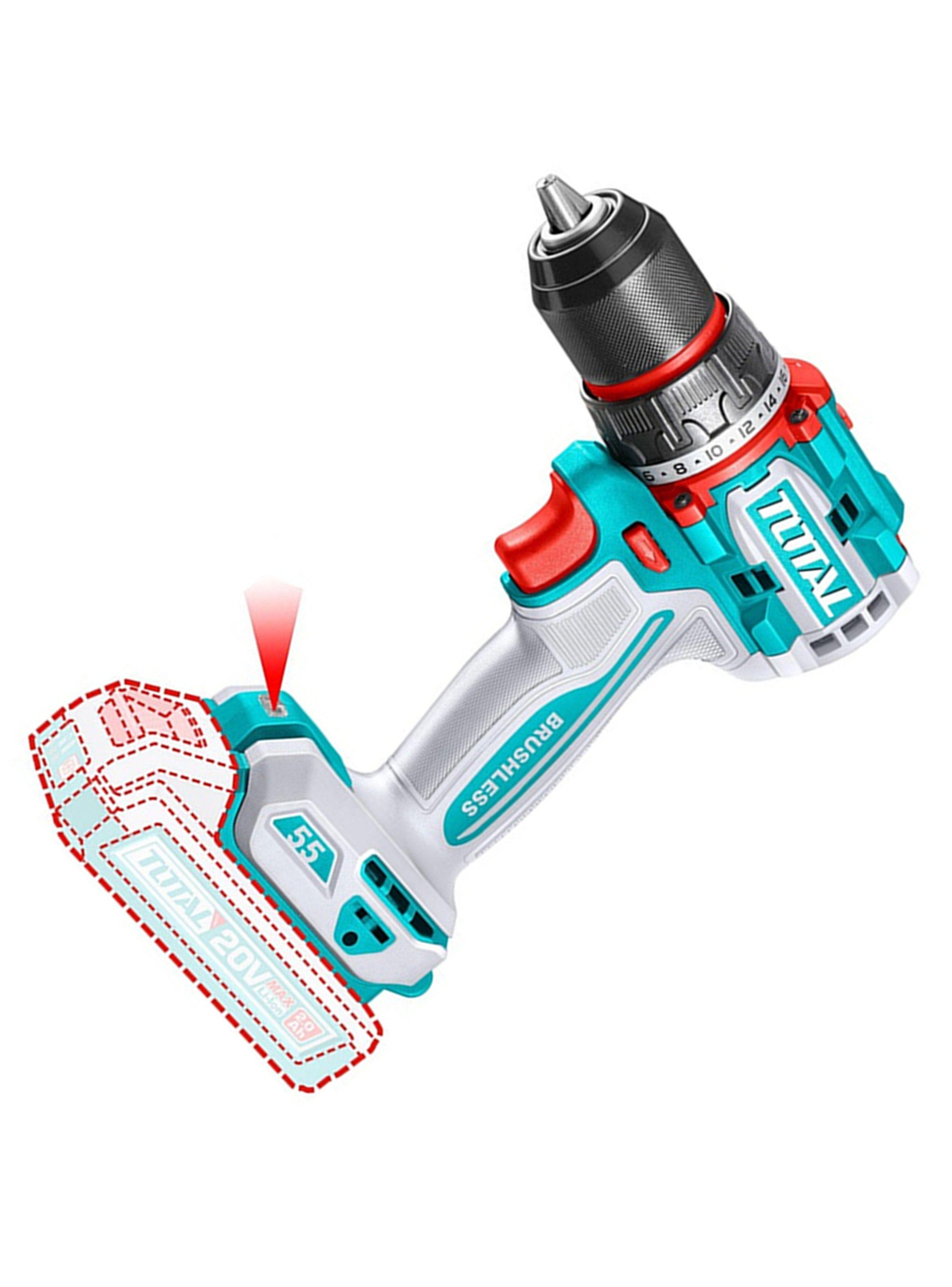 Taladro Atornillador 13mm 20v Bat+ Carg Total Tdli205581-2