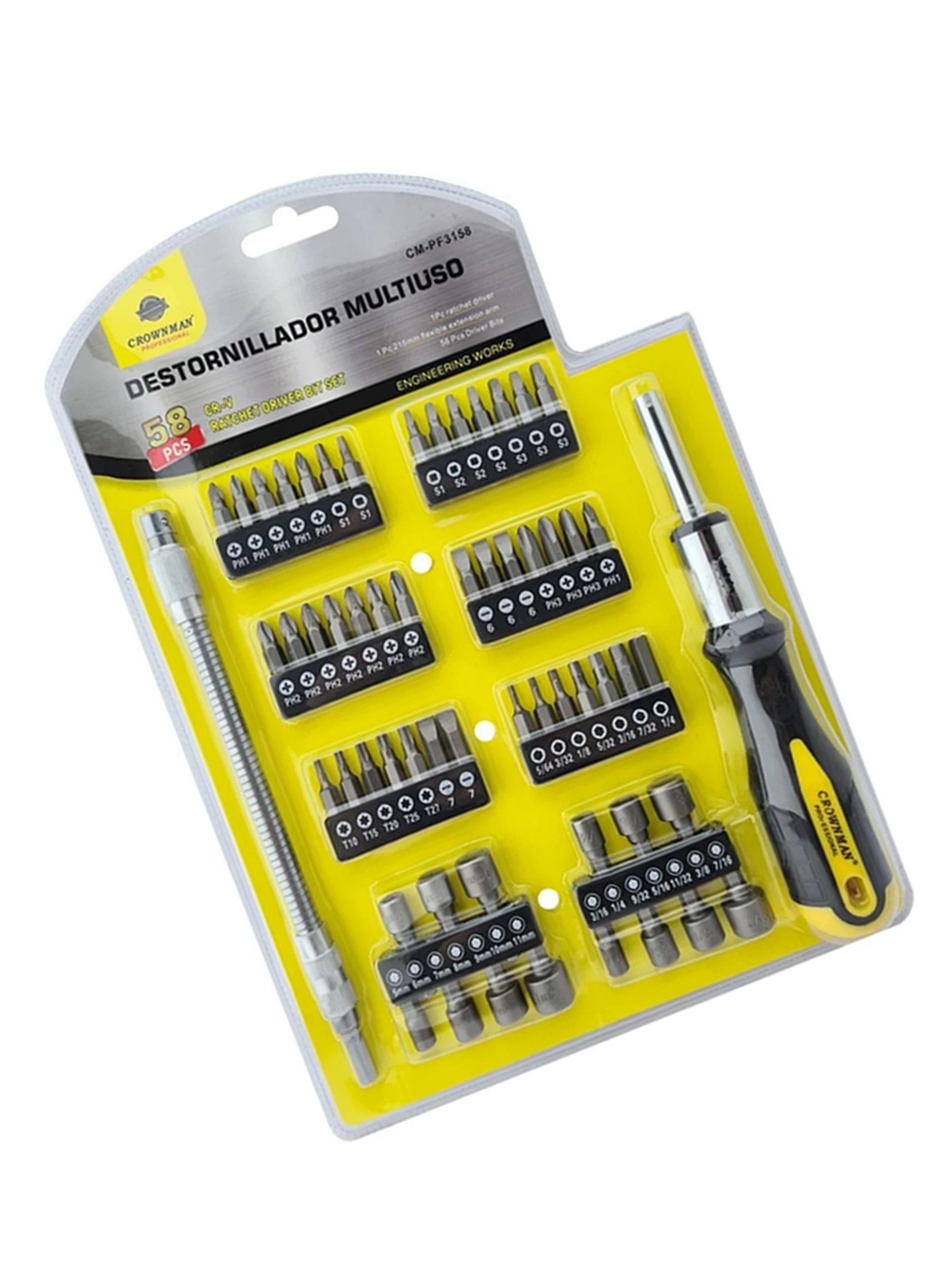 Destornillador Chicharra Puntas Multiuso 58 Piezas-1