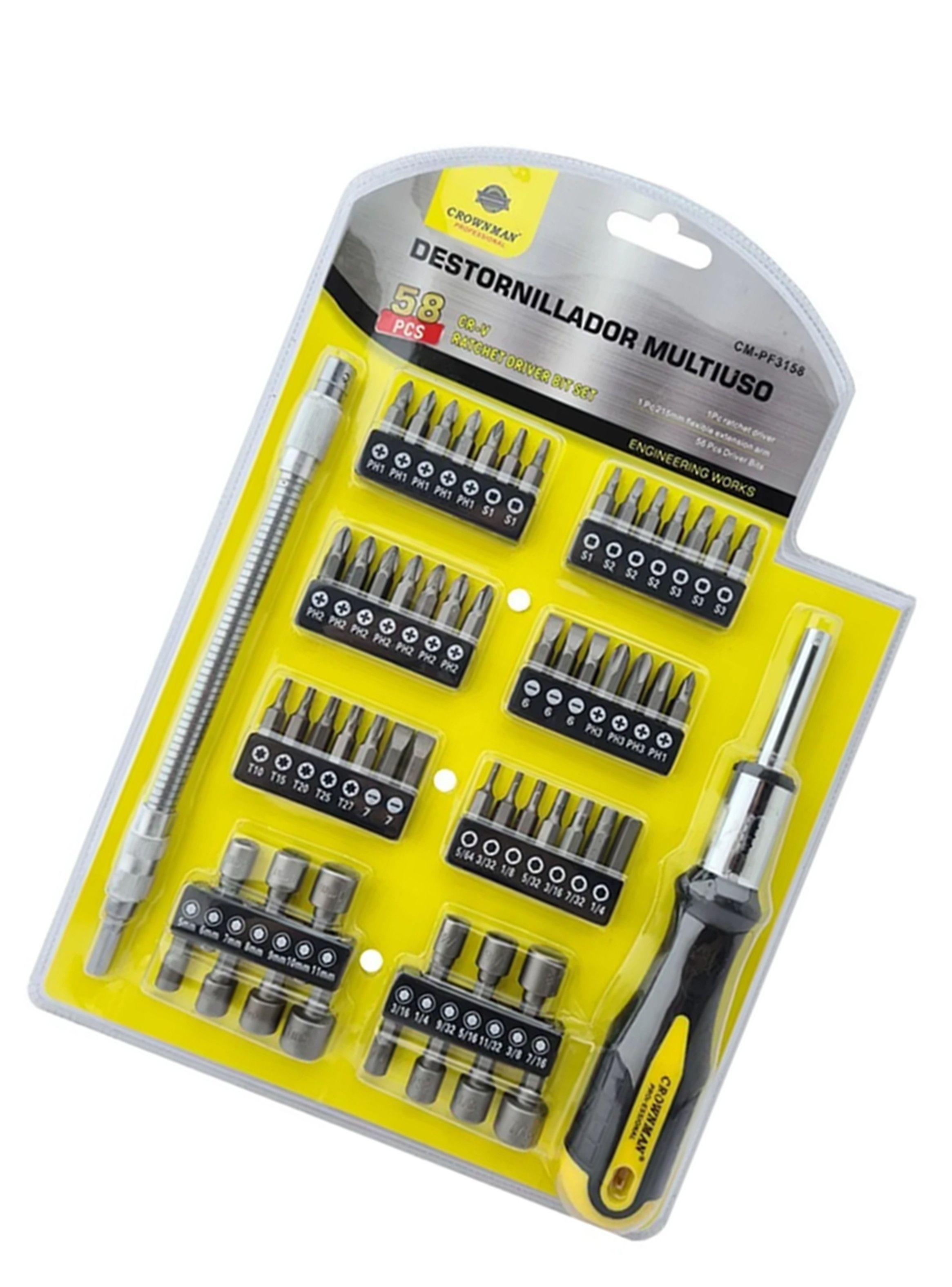 Destornillador Chicharra Puntas Multiuso 58 Piezas-2