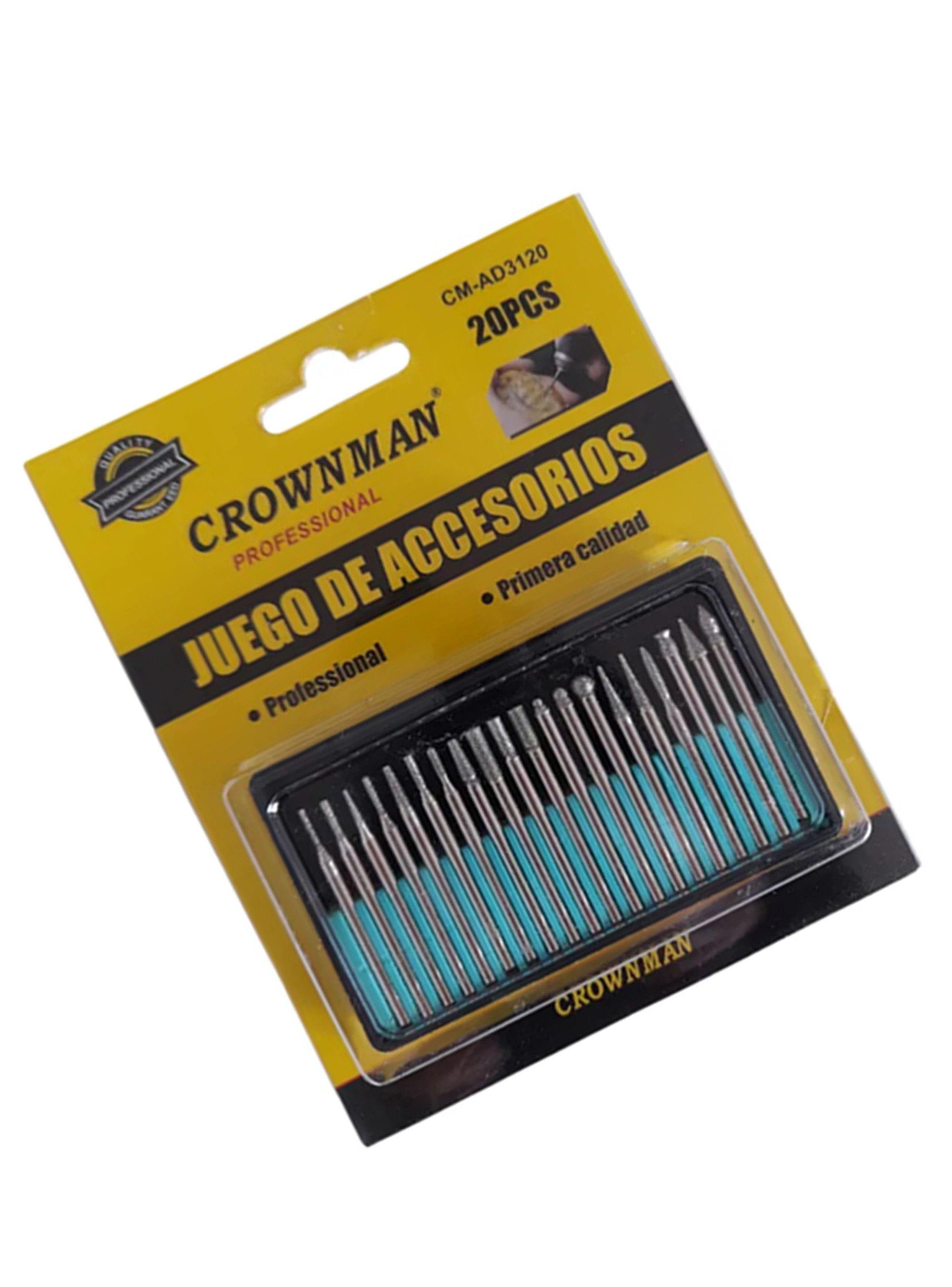 Juego Puntas Brocas Diamantadas Para Dremel 20 Piezas Crow-2