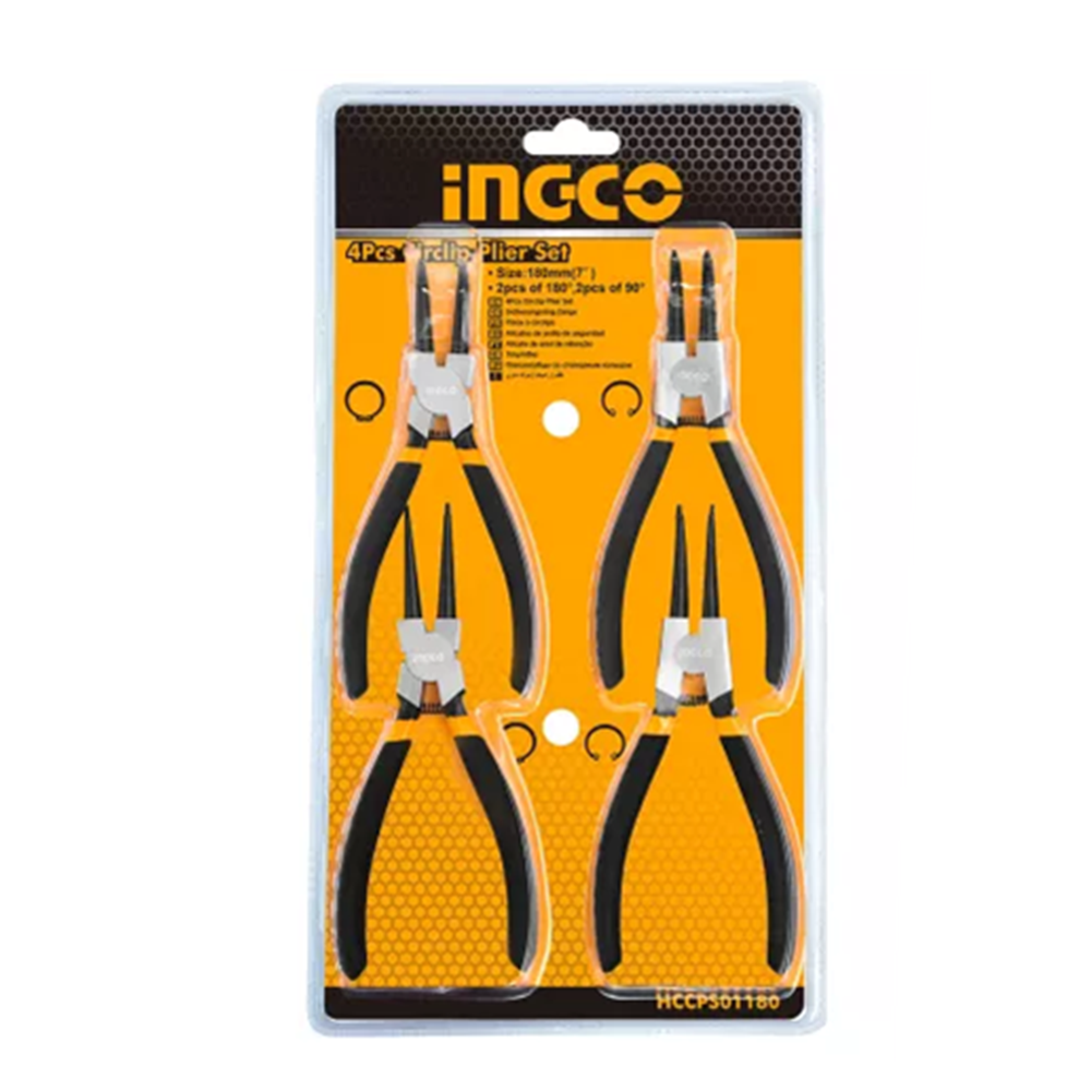 Set Kit De Alicates Sacaseguros 7 Pulgadas Ingco-0