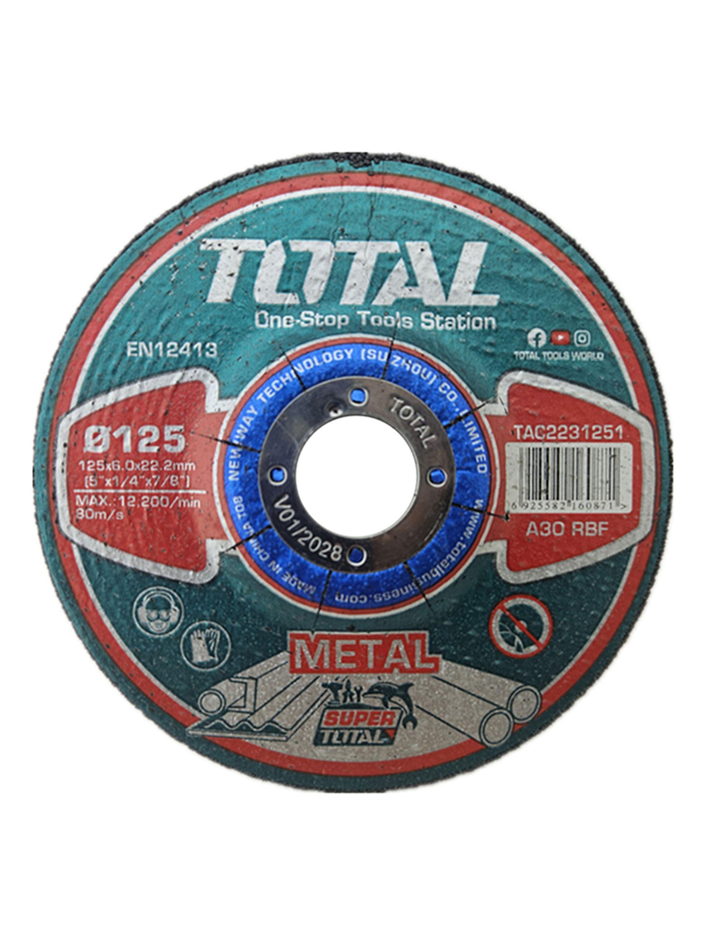 Disco Desbaste P/ Metal 125mm Total Tac2231251-0