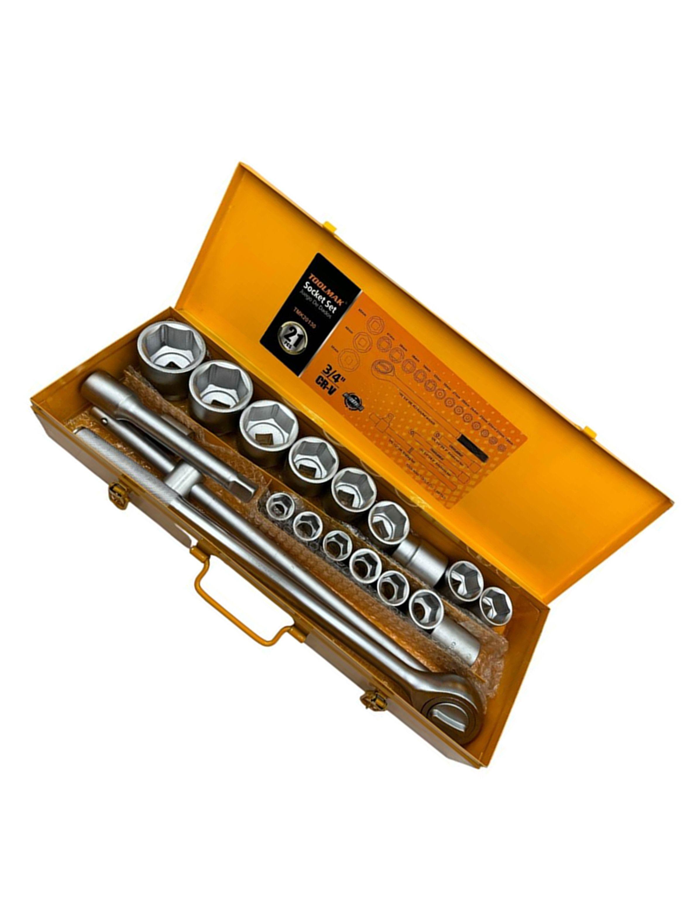 Kit Juego De Dados Chicharra Cuadrante 3/4 21 Piezas Toolmak-2