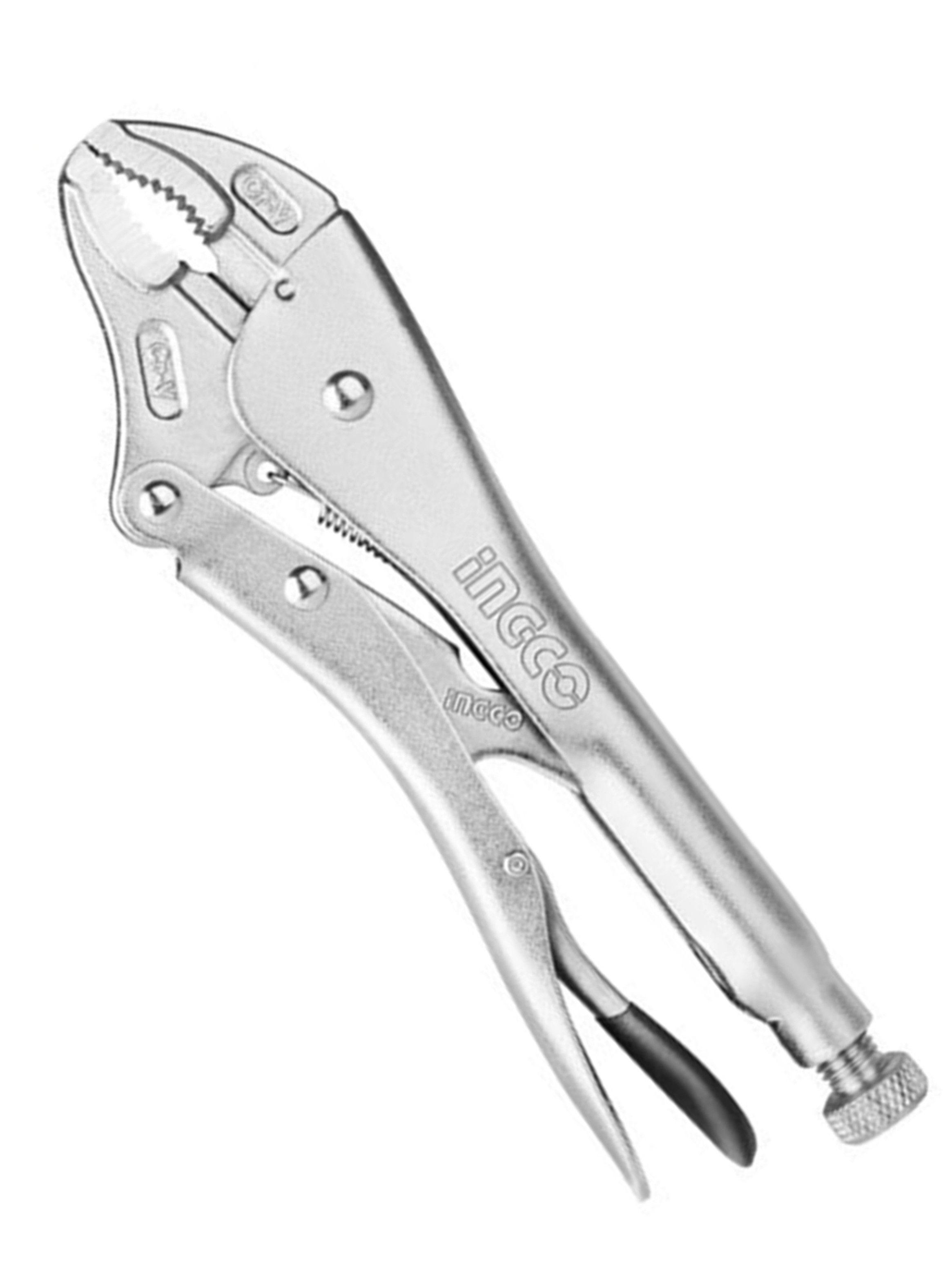 Alicate Caiman De Presion Boca Curva 10 PuLG Ingco Hcjlw0110  -0