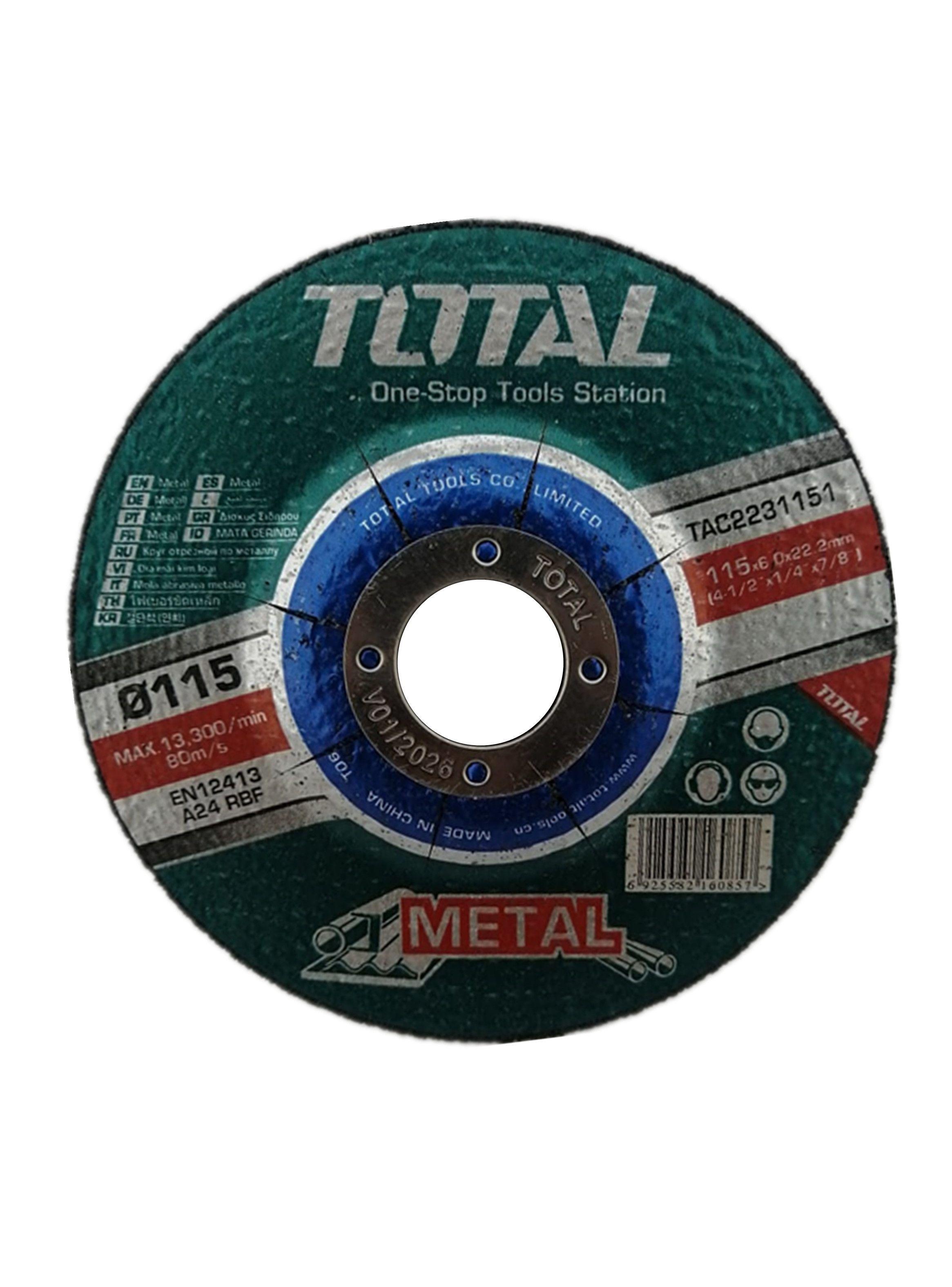 Disco De Desbaste Para Metal 115mm Total Tac2231151-1