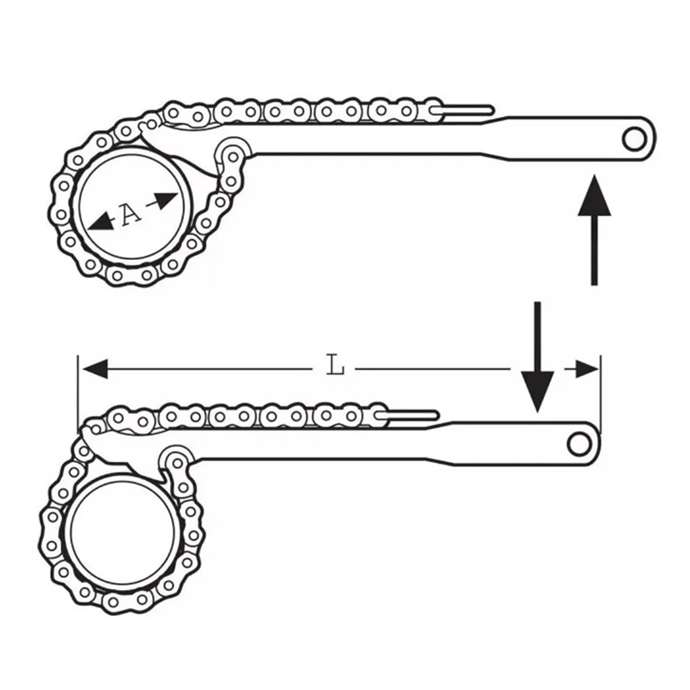 Llave P/ Tubo Tipo Cadena Saca Filtro 12 PulG Uyus-2