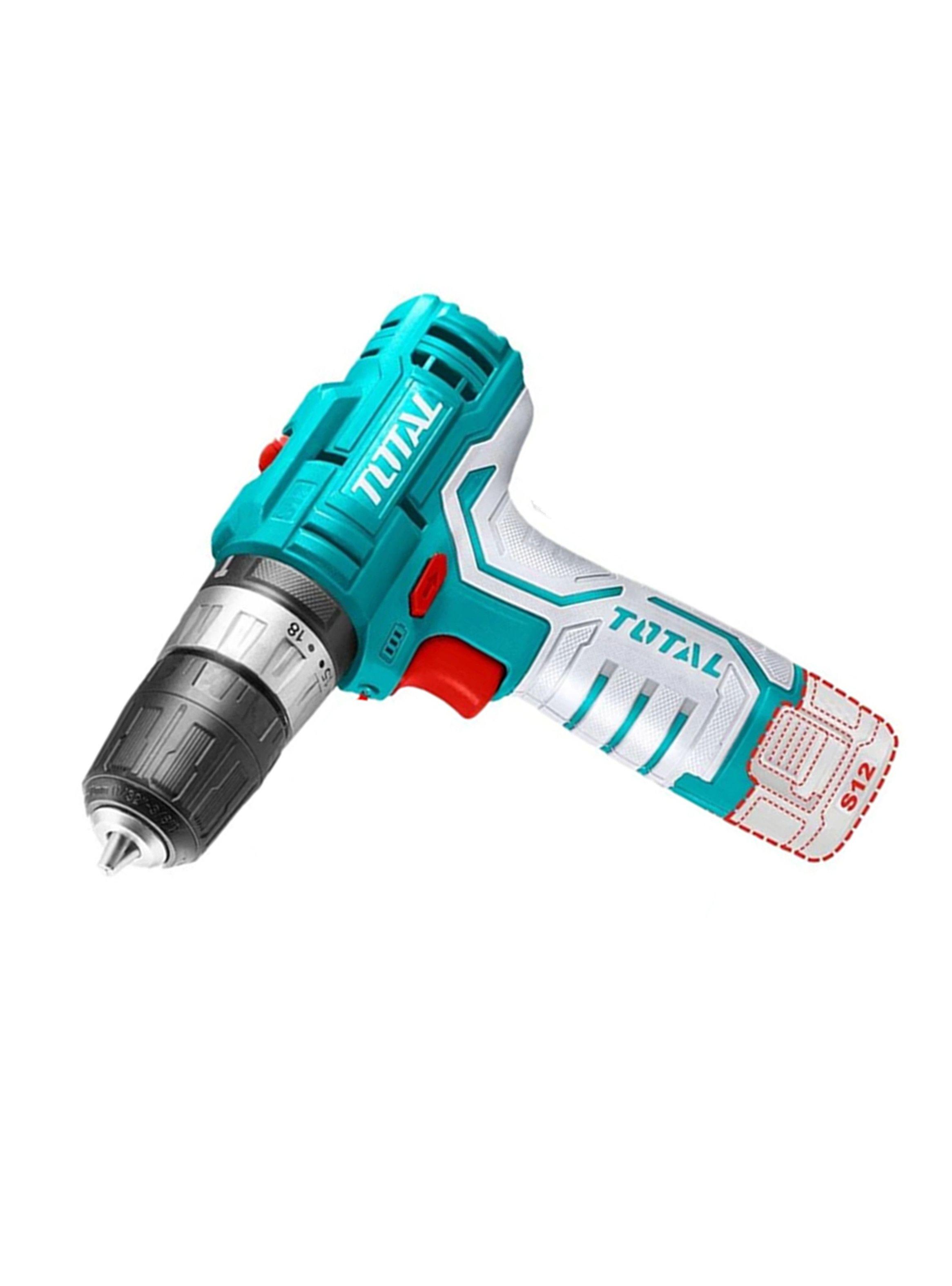 Taladro Atornillador 12v 2 Bat + Brocas Y Puntas Total-2