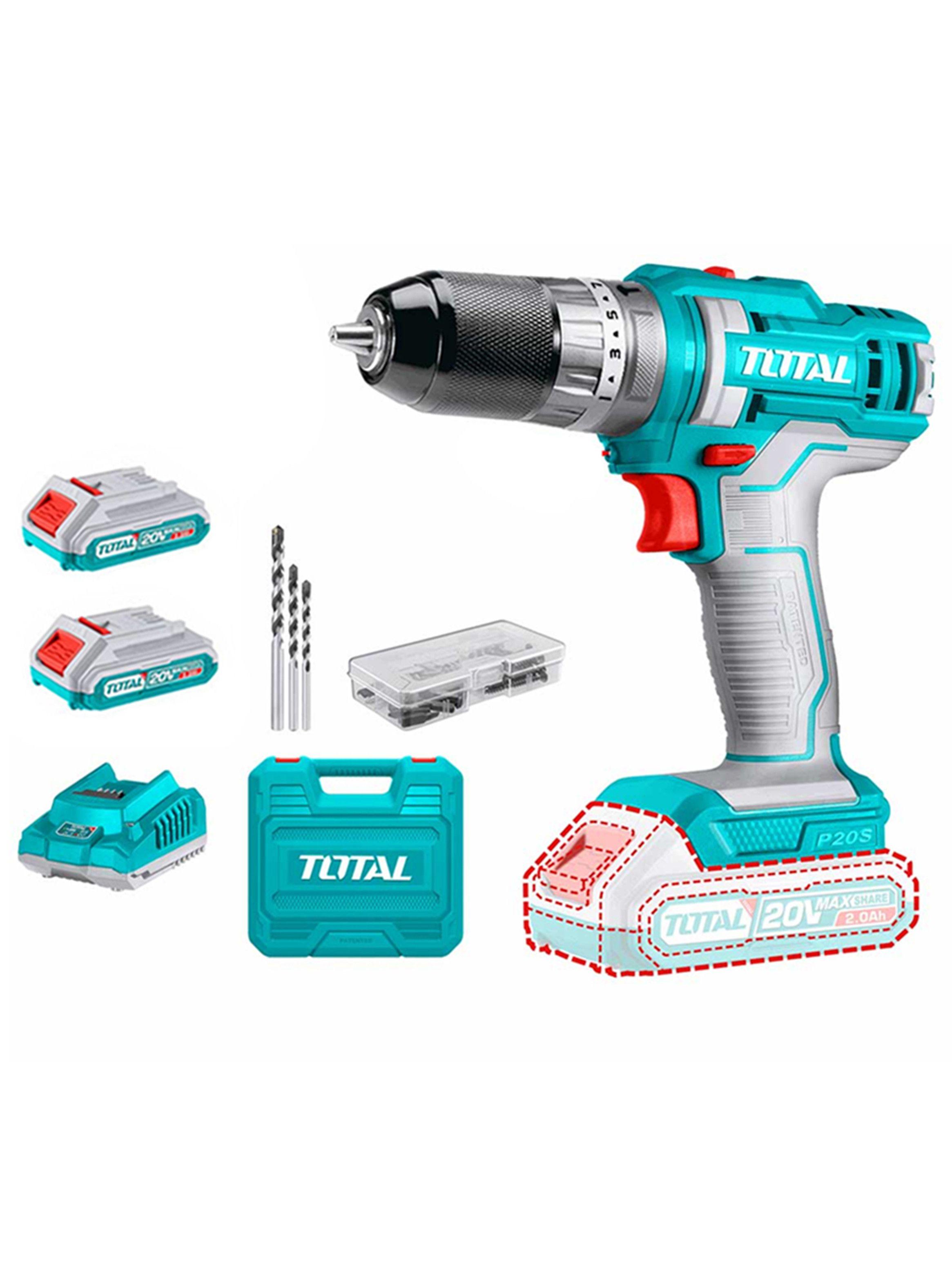 Taladro Atornillador Percutor 20v 10mm 2bat+carg Tidli201452-0