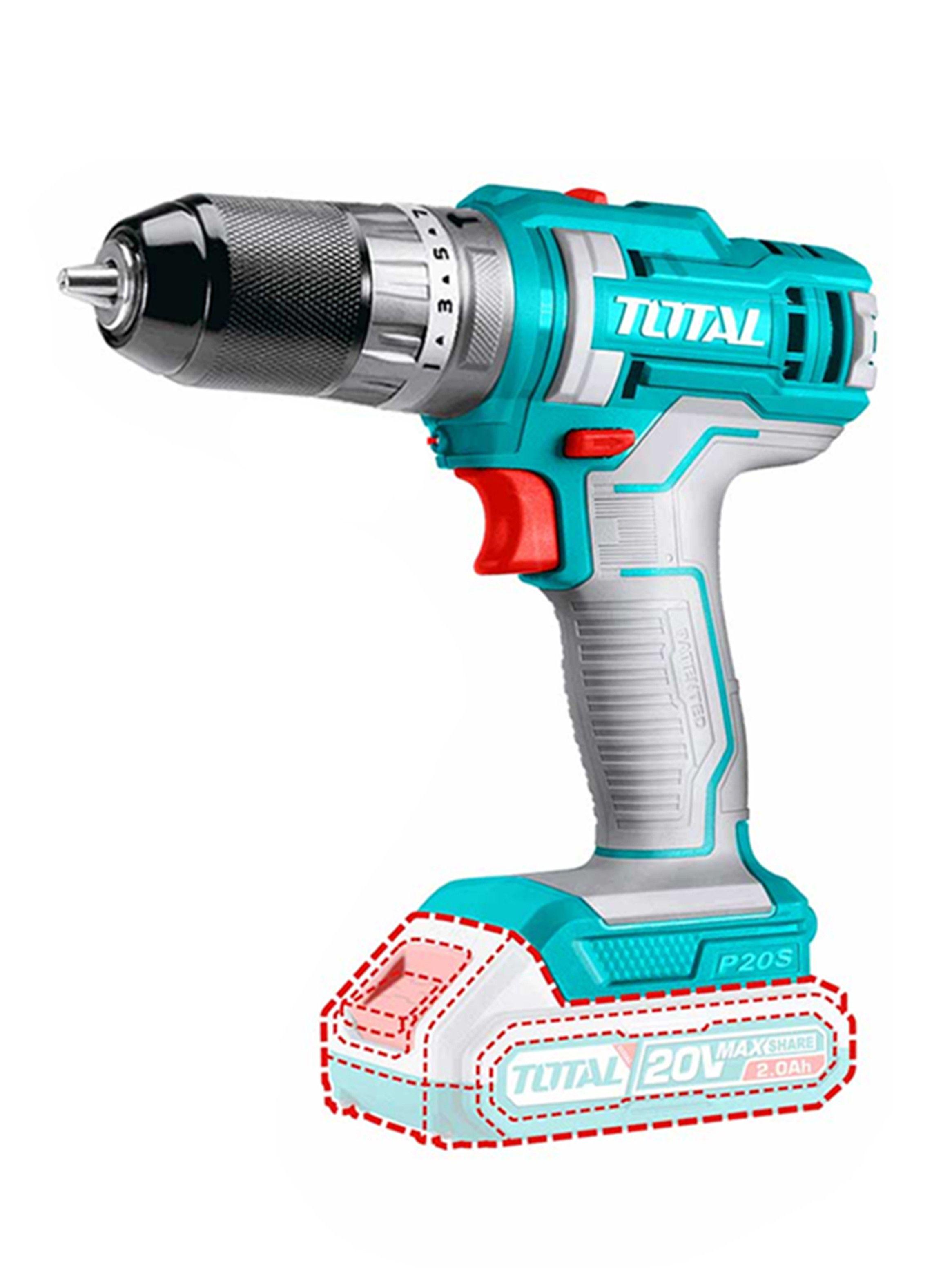 Taladro Atornillador Percutor 20v 10mm 2bat+carg Tidli201452-1