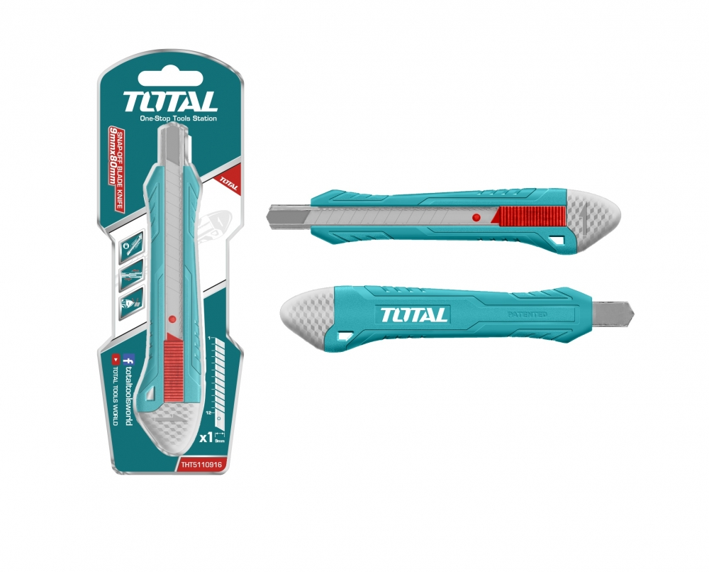 Corta Carton Cuchillo Cartonero 9mm X 80mm Total Tht5110916-0