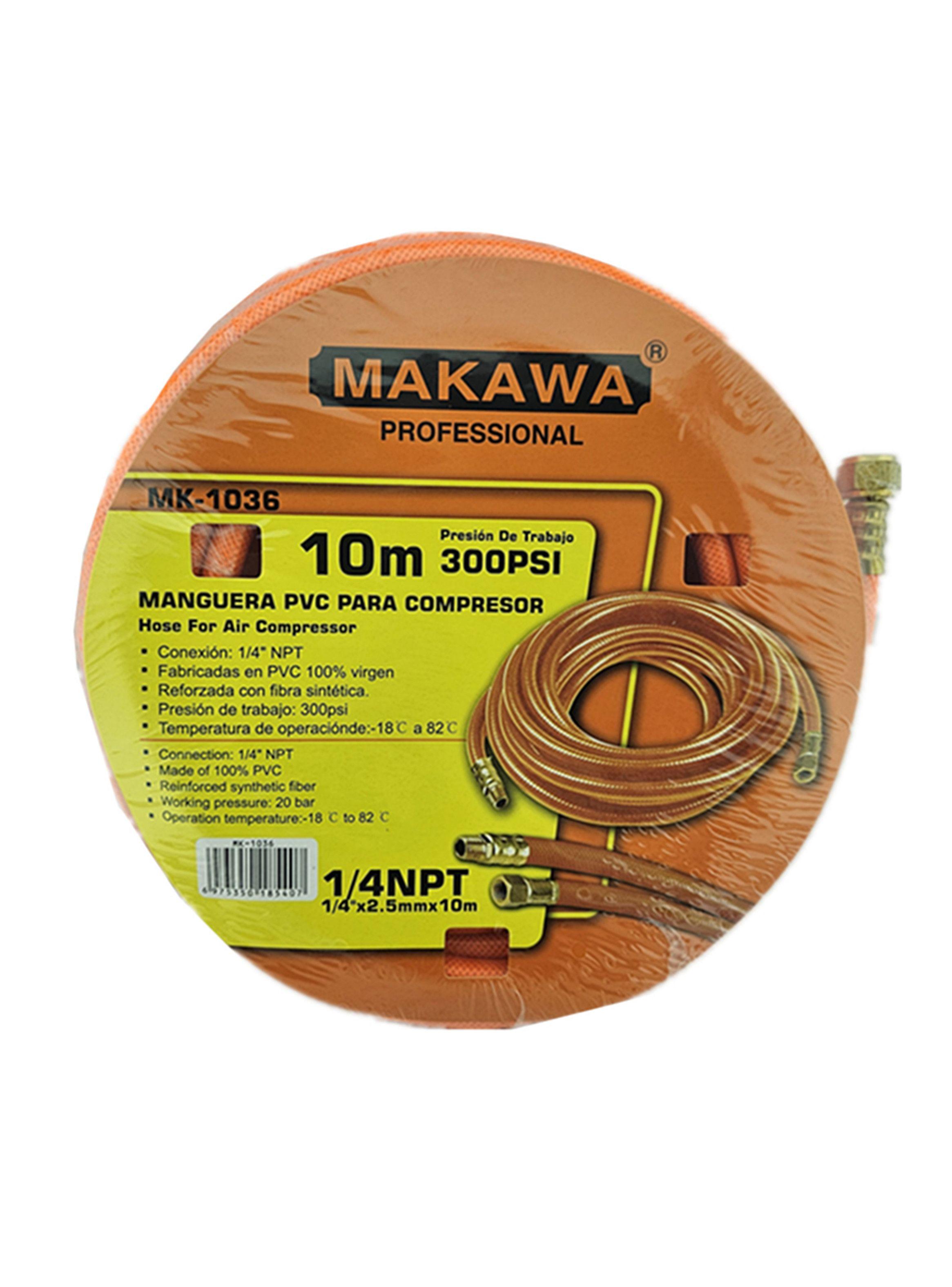 Manguera Para Compresor De Aire 1/4 10 Mts 300psi Makawa-1