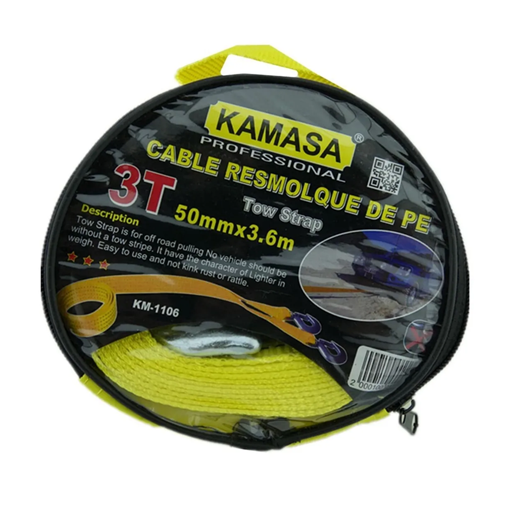 Cable Remolque Auto 3 Toneladas 50mm X 3.6m Km1106-0