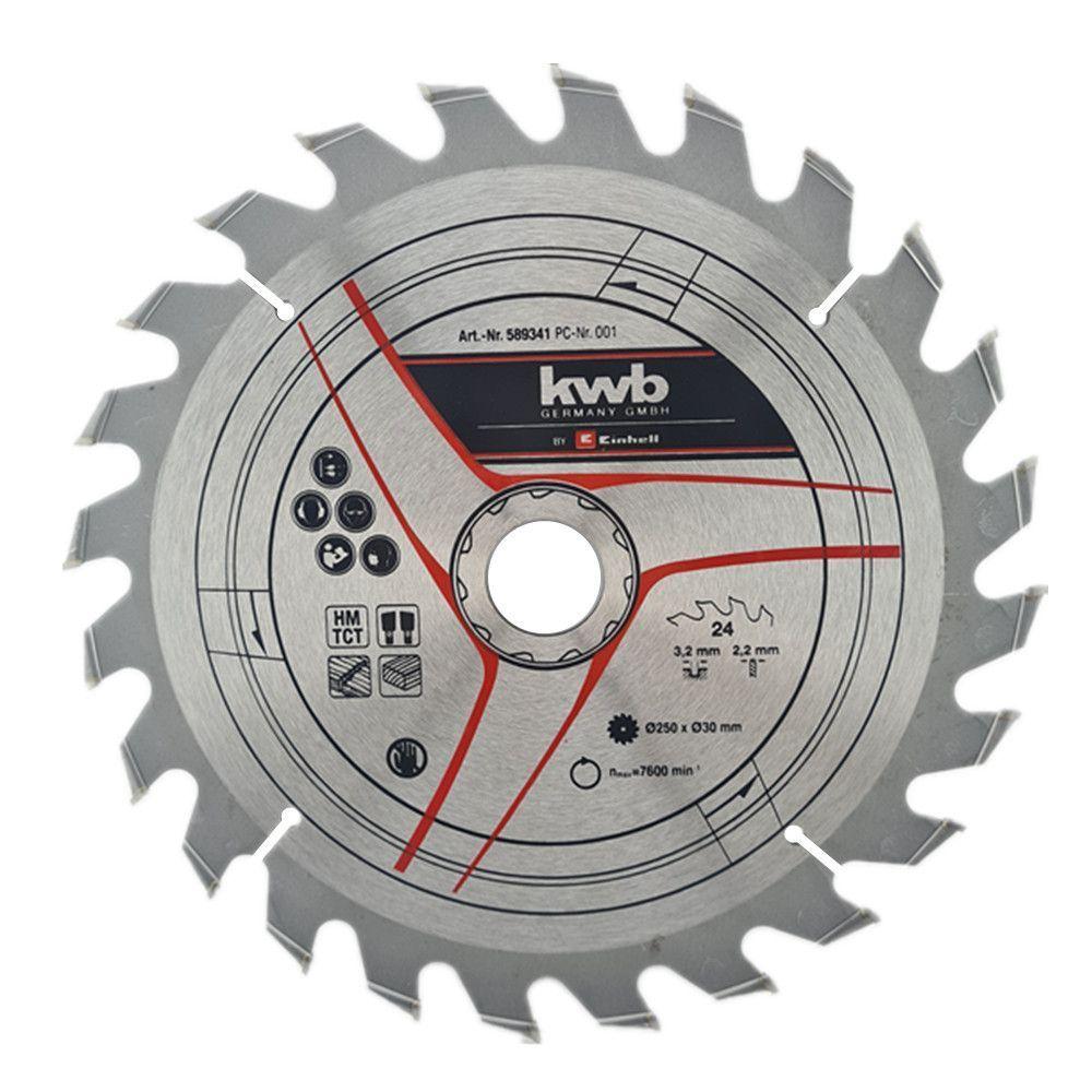 Disco Banco Sierra 250x30mm 24 Dientes Kwb 589341-0