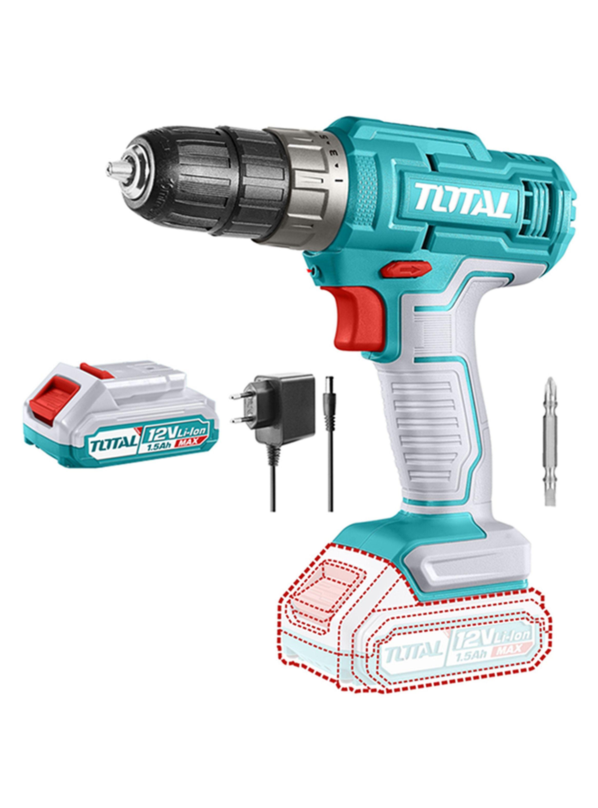 Taladro Atornillador Inalambrico 12v Bat+carg Total Tdli1218-0