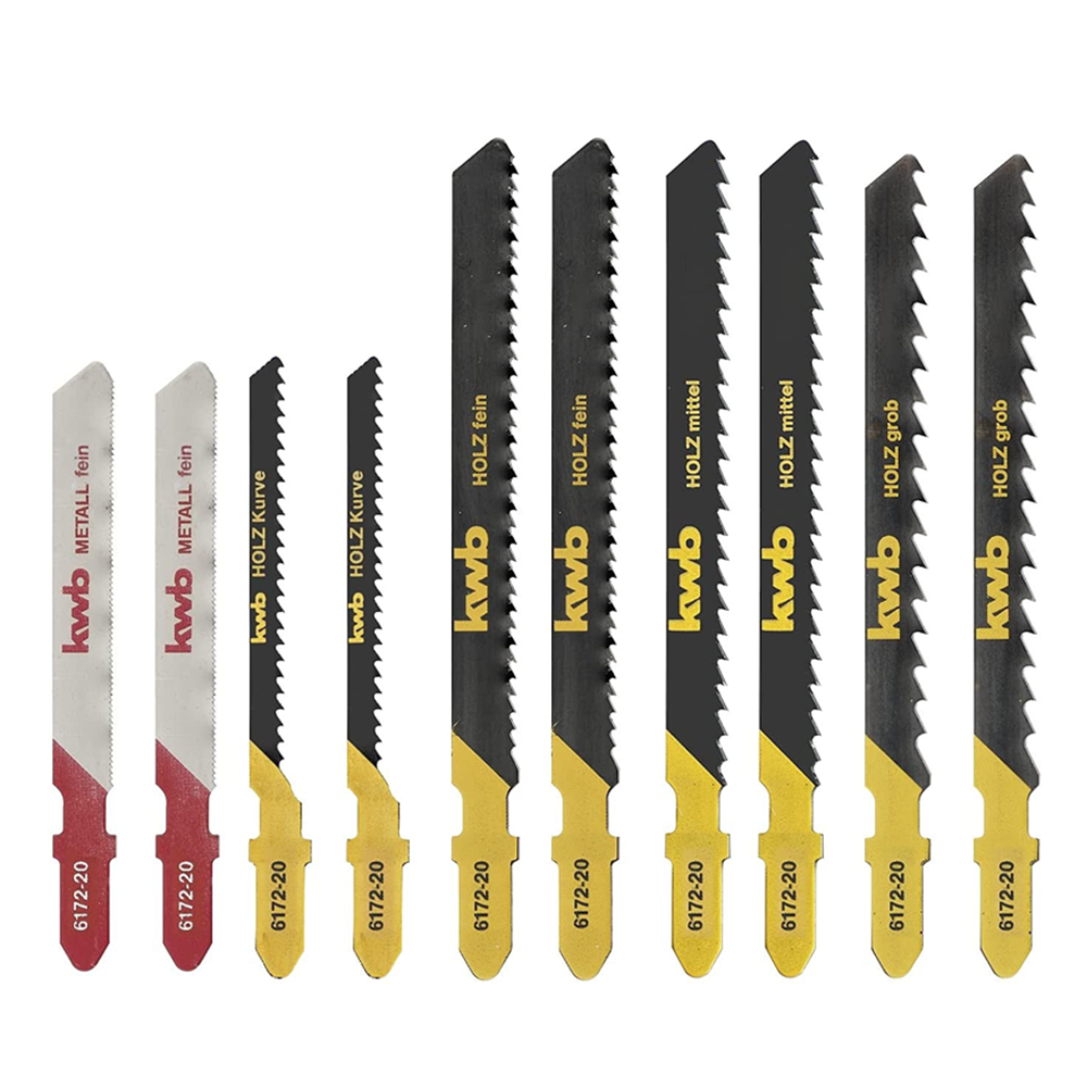 Set 10 Hojas P/ Sierra Caladora Madera - Metal Kwb-0