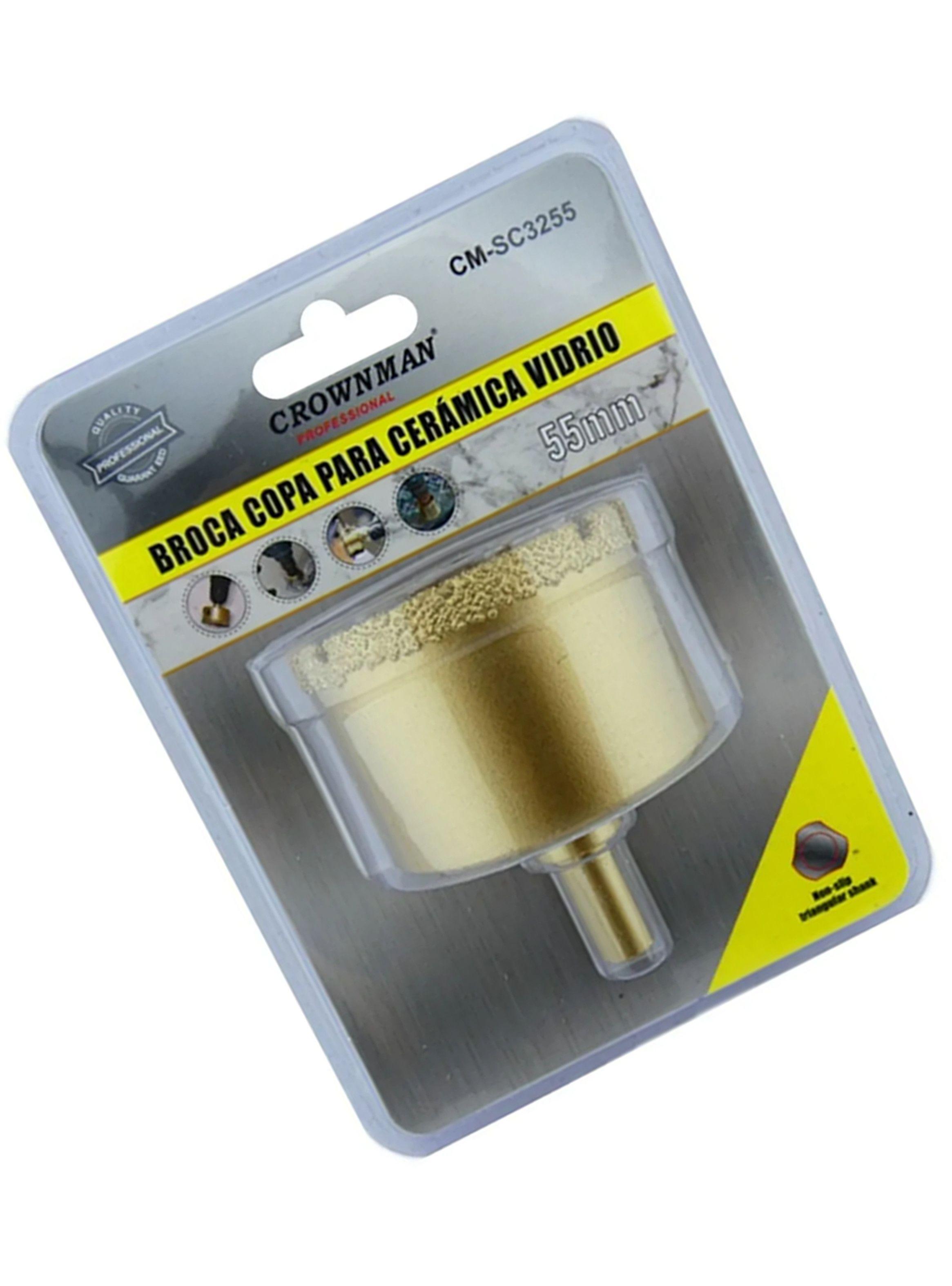 Broca Copa Diamantada Ceramica Marmol 55mm Crow-1