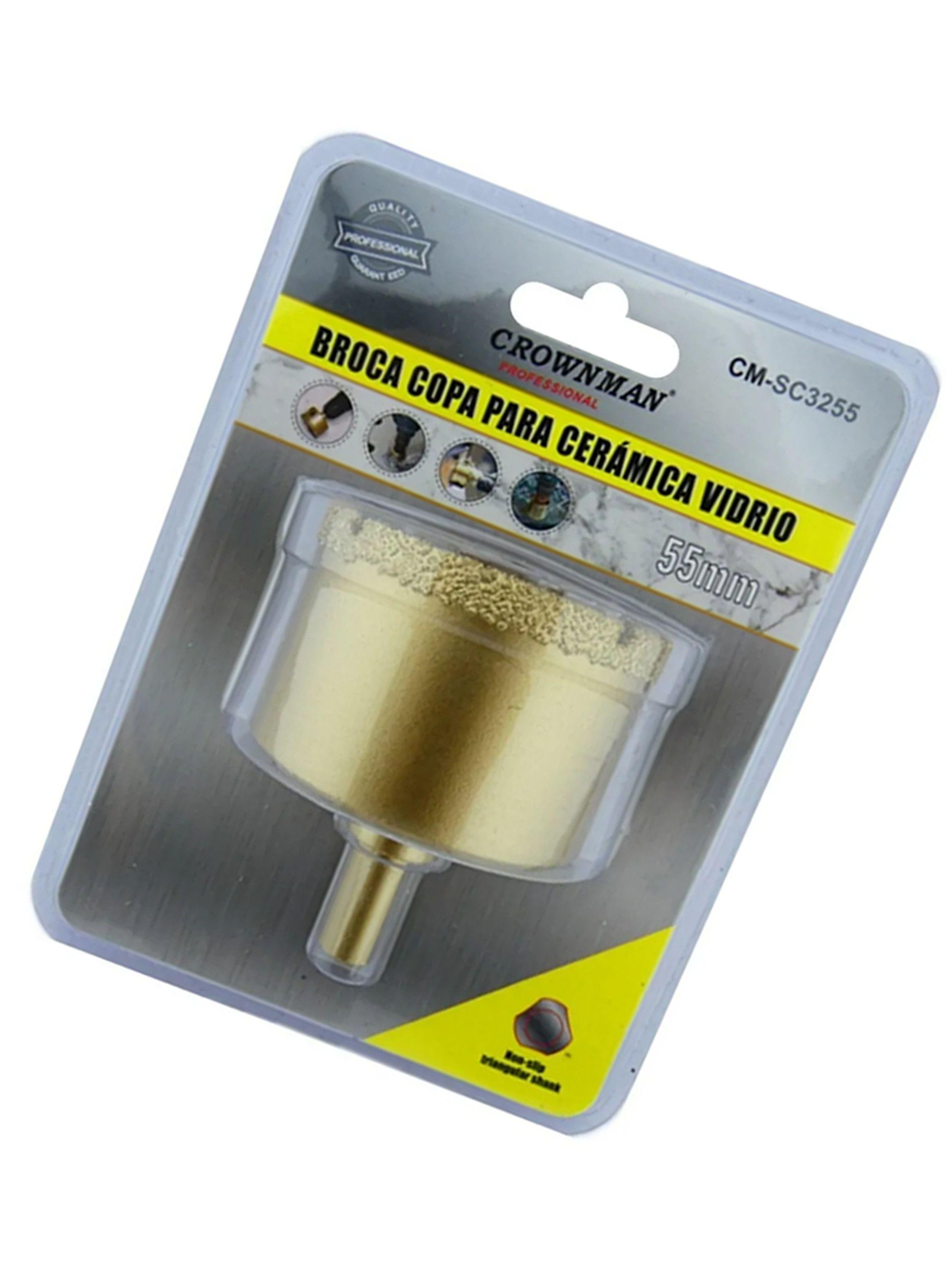 Broca Copa Diamantada Ceramica Marmol 55mm Crow-2