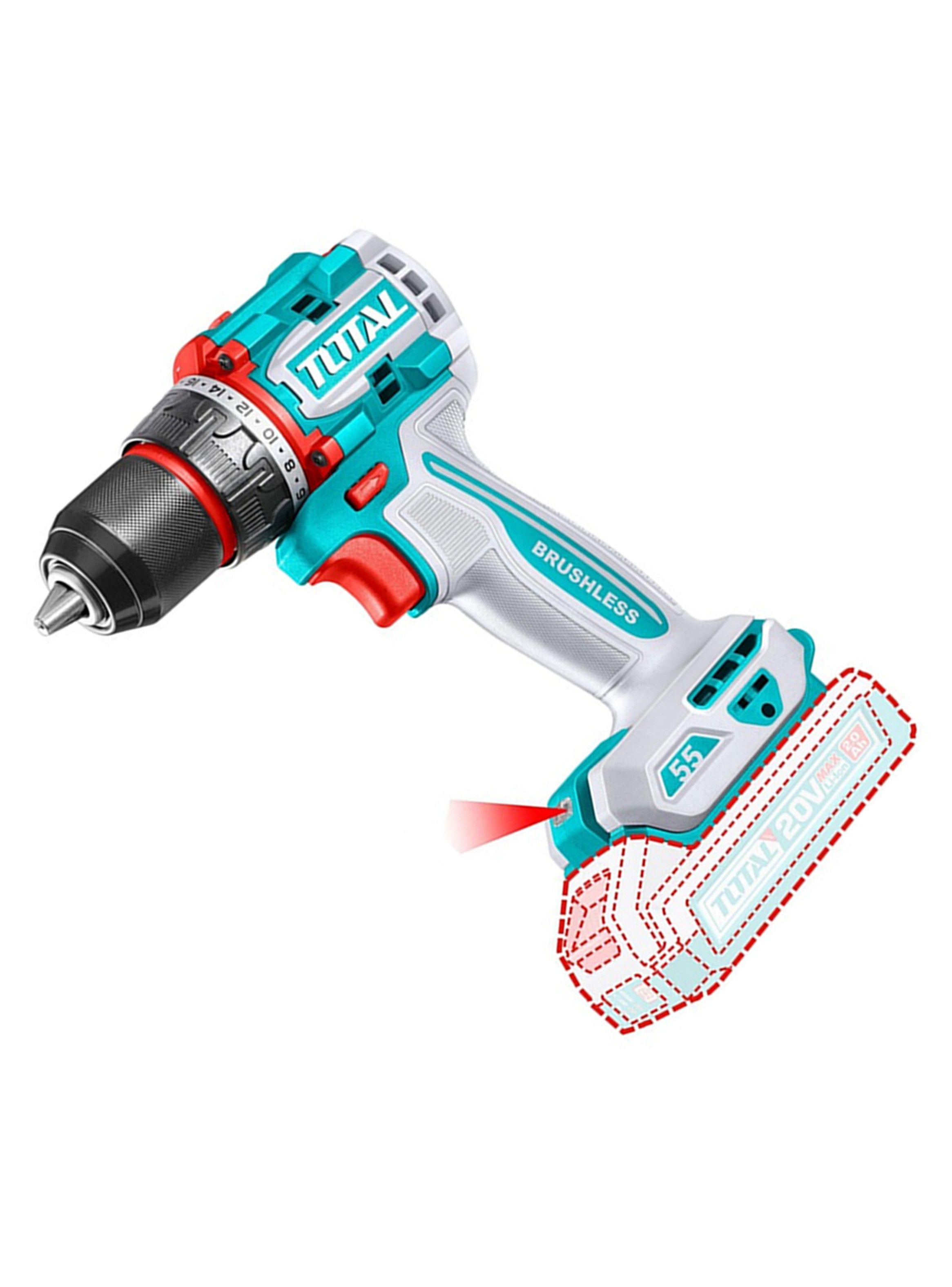 Taladro Atornillador Inalambrico 13mm 20v Total Tdli205581-2