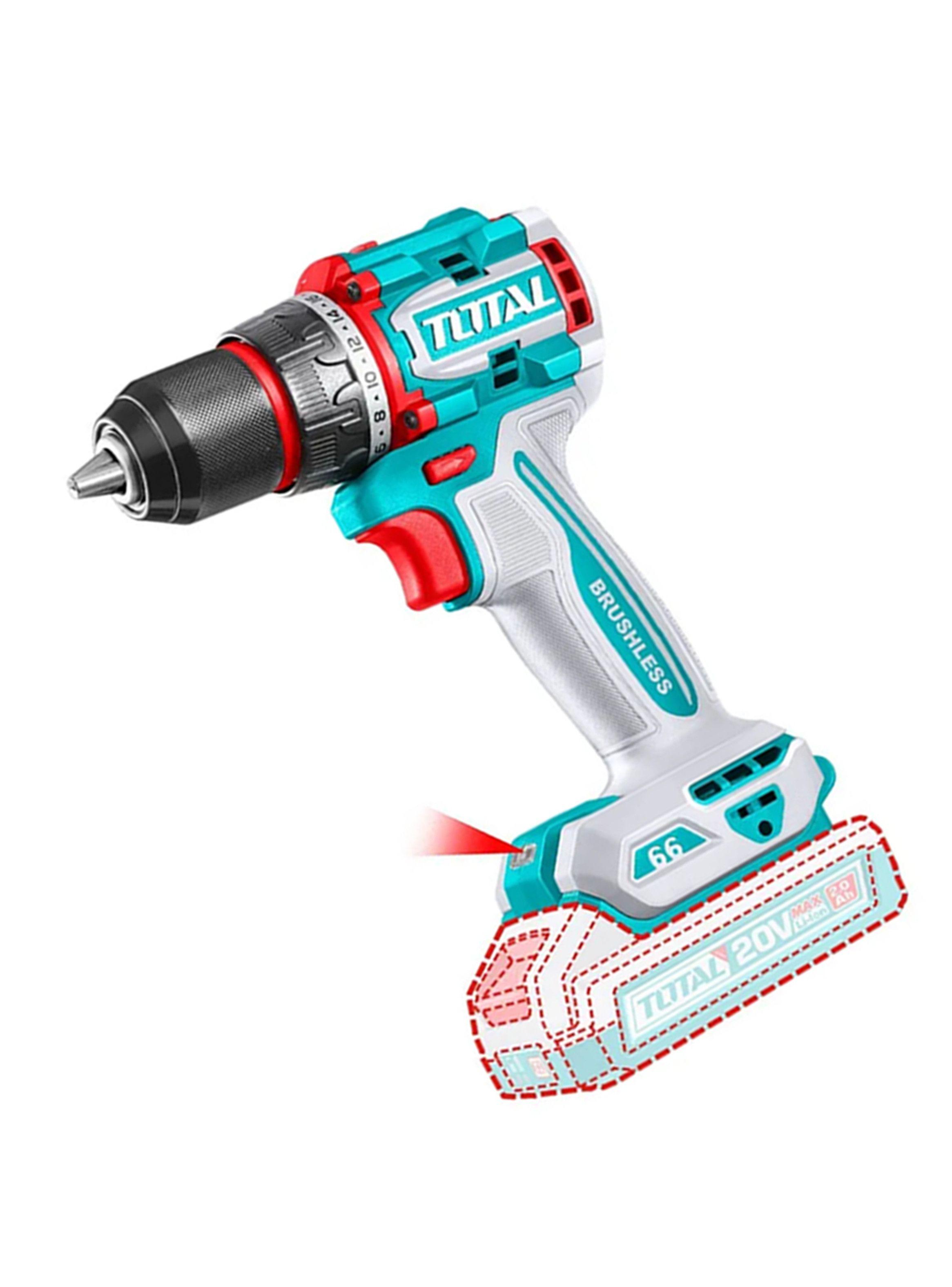 Taladro Atornillador 13mm 20v Bat+ Carg Total Tdli206681-2