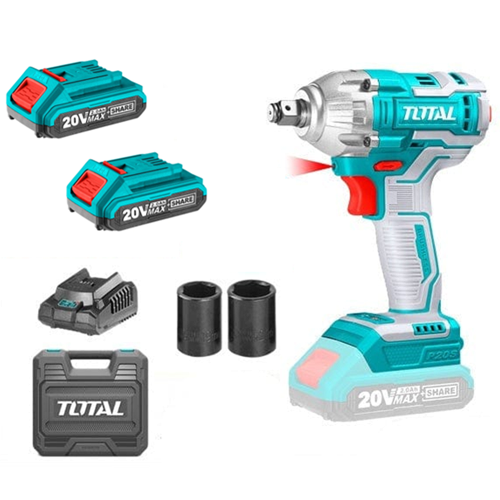 Taladro Pistola Llave Impacto 20v 2bat+ Carg-0