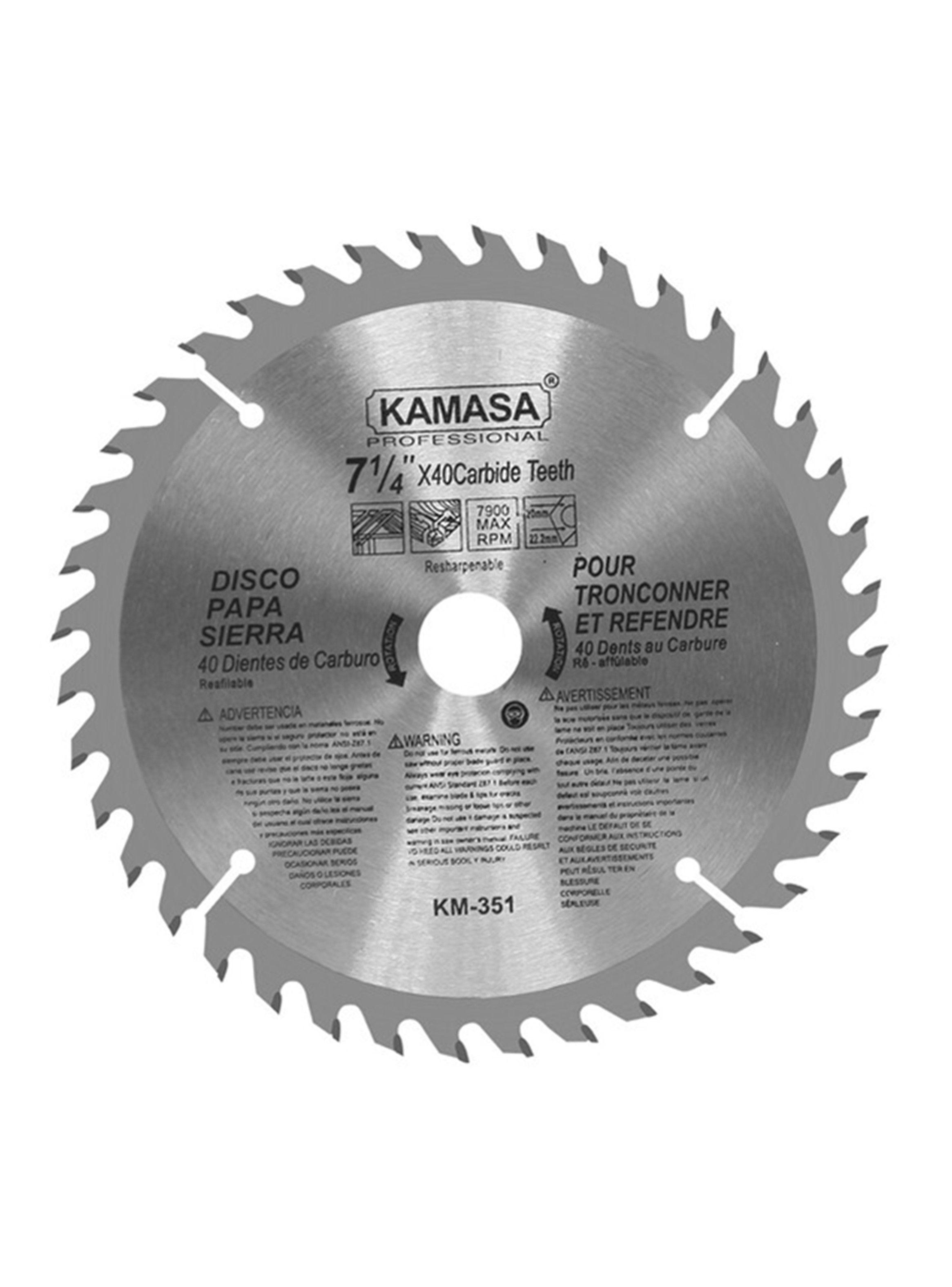 Disco Sierra Circular 7 1/4 PulG 40 Dientes Km-0