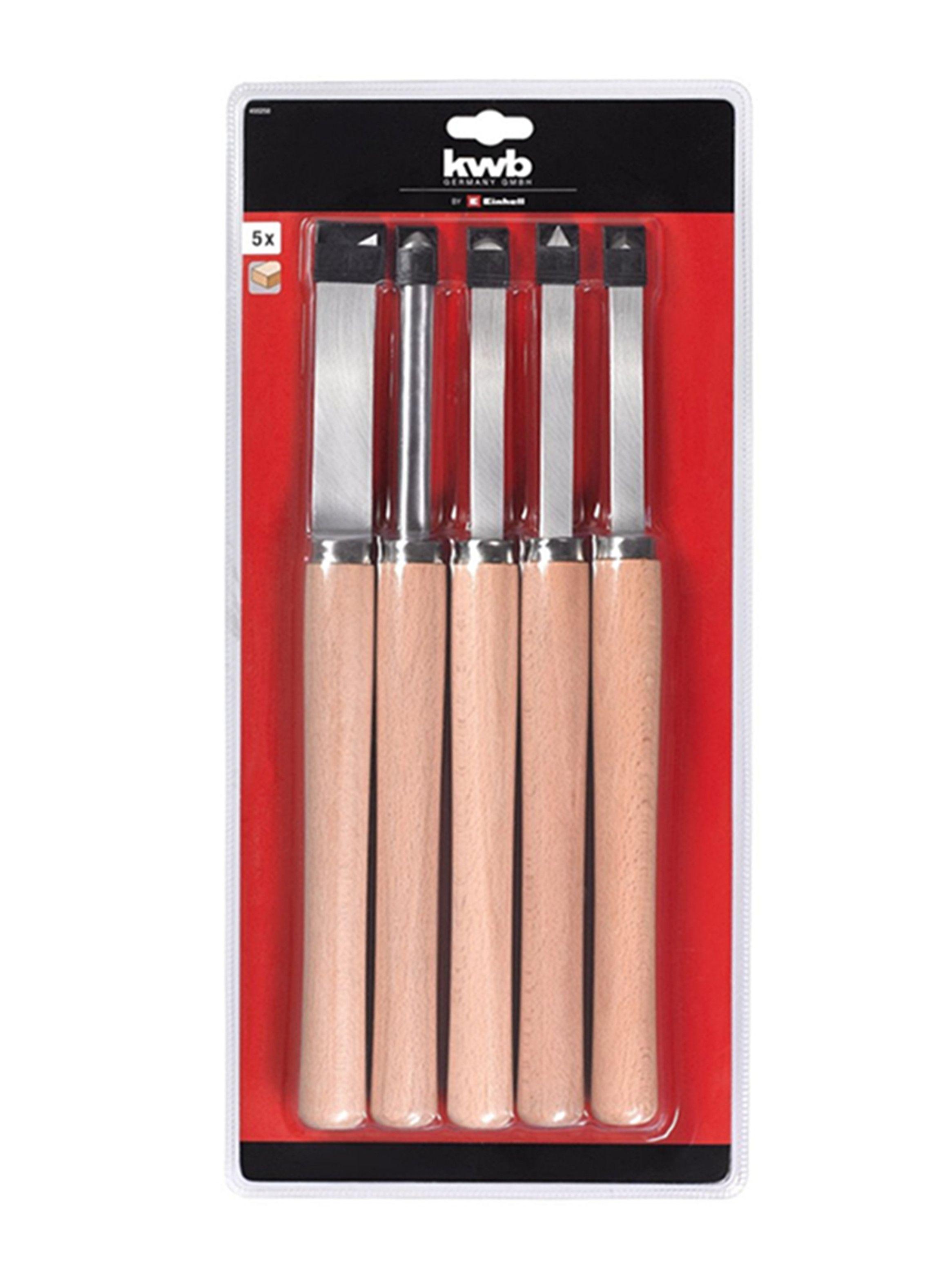 Set Kit Juego De Cinceles Formon Madera 5 Piezas Kwb 455250   -1