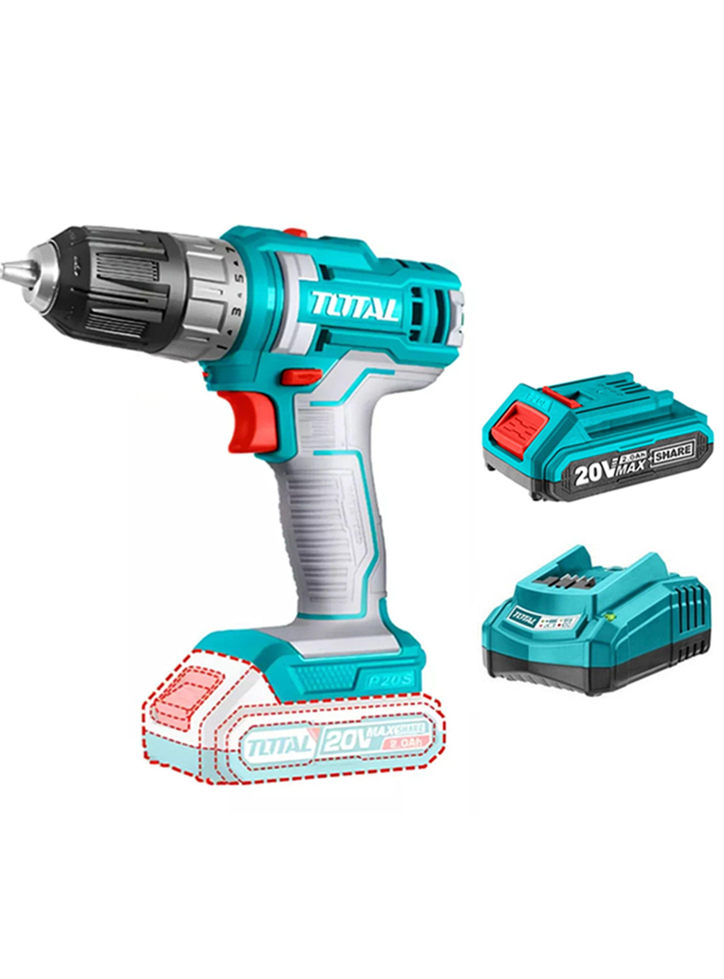 Taladro Atornillador 10mm 20v Bat+ Carg Total Tdli200515-0