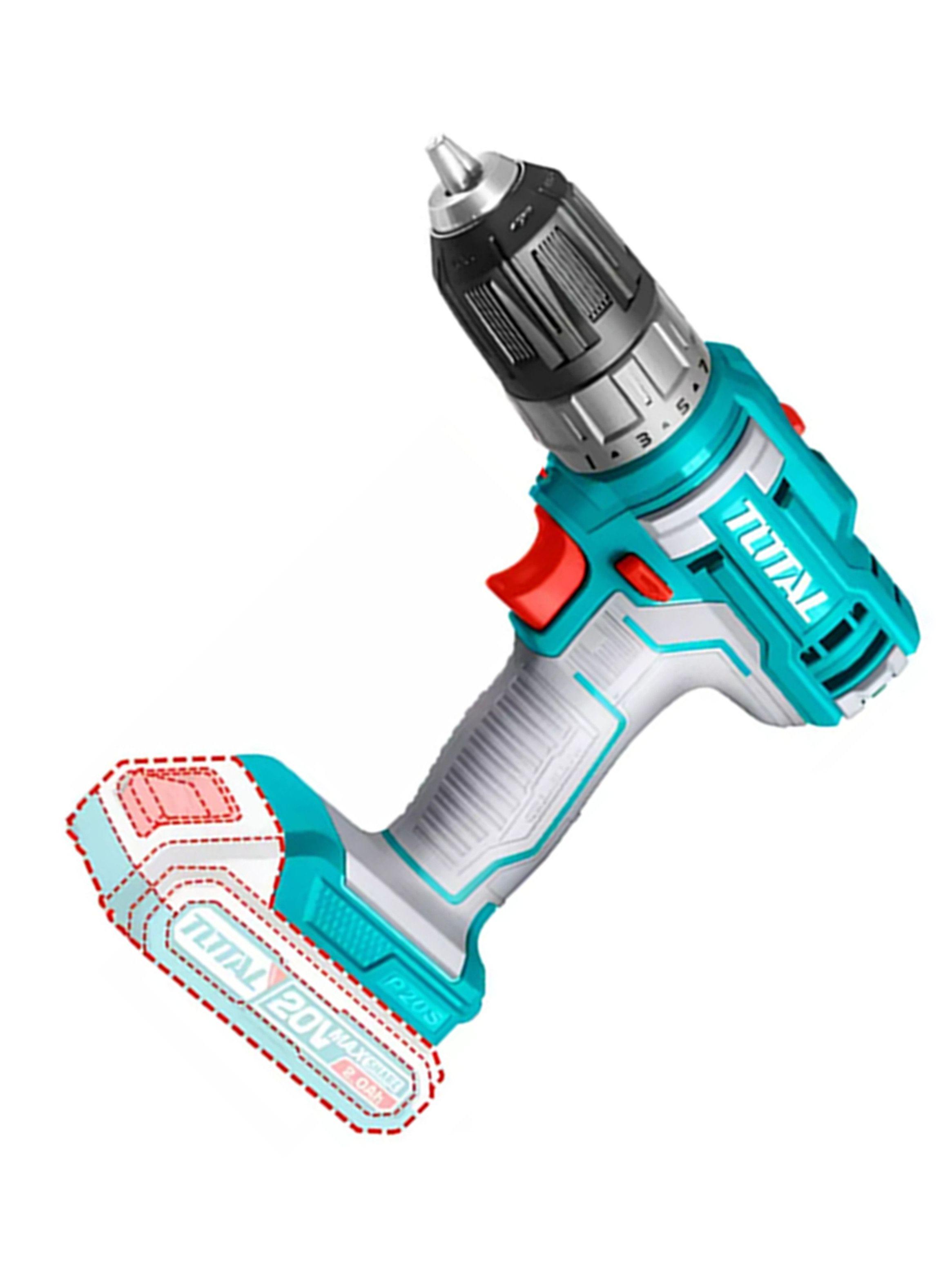 Taladro Atornillador 10mm 20v Bat+ Carg Total Tdli200515-2