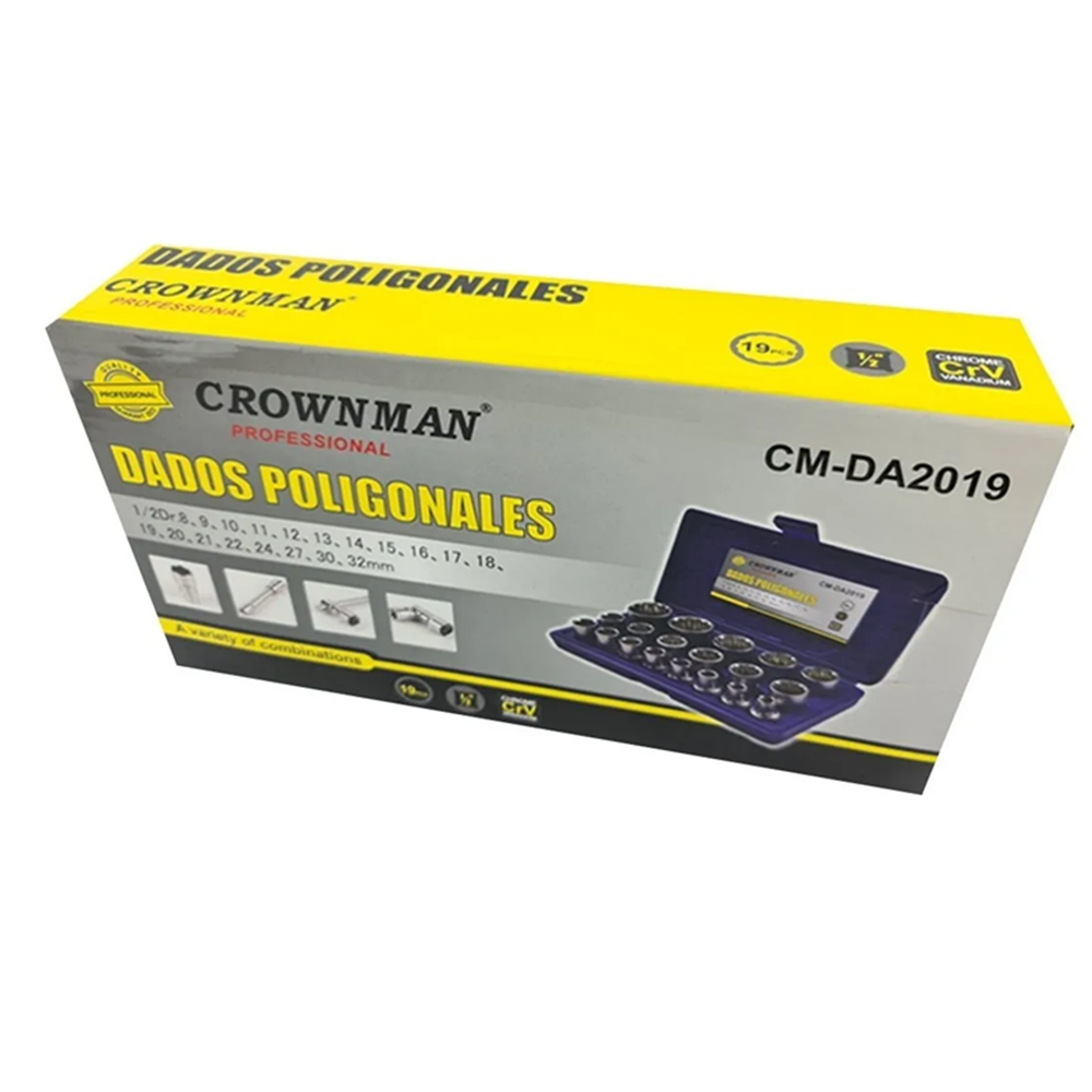 Set Dados Poligonales 1/2 PuLG 19 Piezas Crownman-3