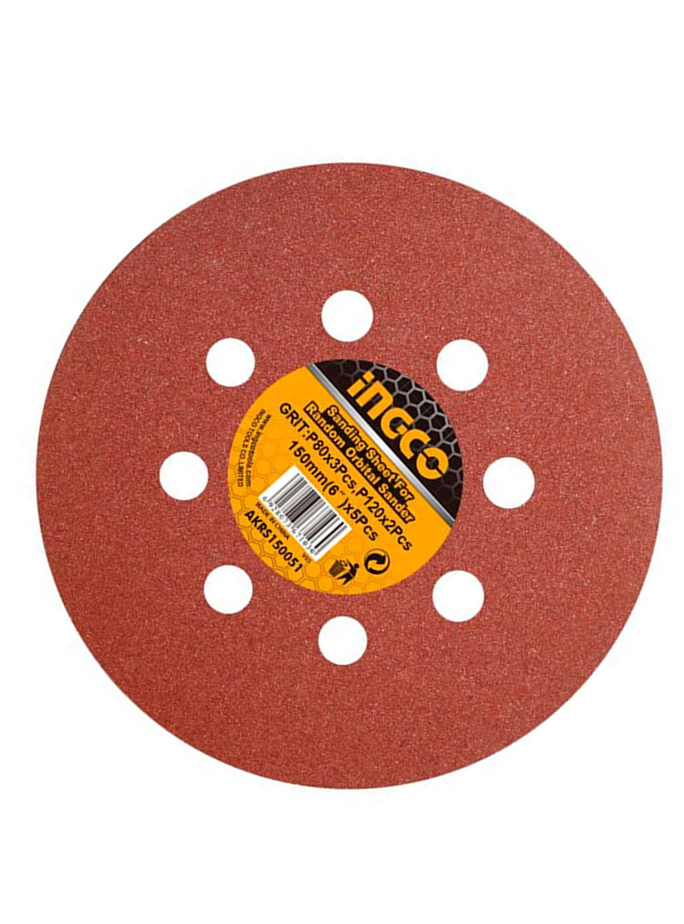 5 Disco Lija P/ Pulir 150mm Velcro Grano Variado Akrs150051-2