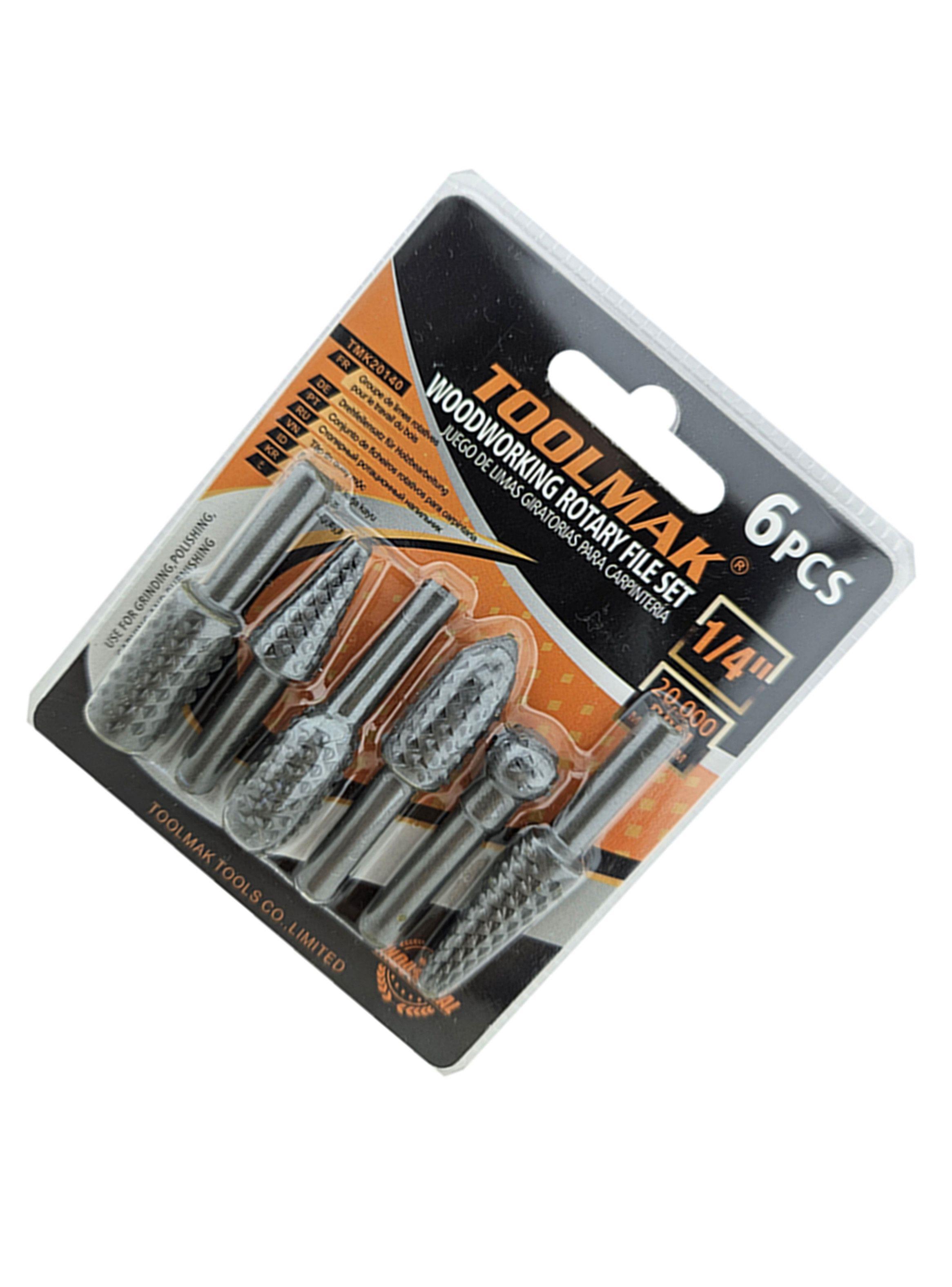 Limas Rotativas Broca P/ Carpintería 6 Piezas Toolmak  -2