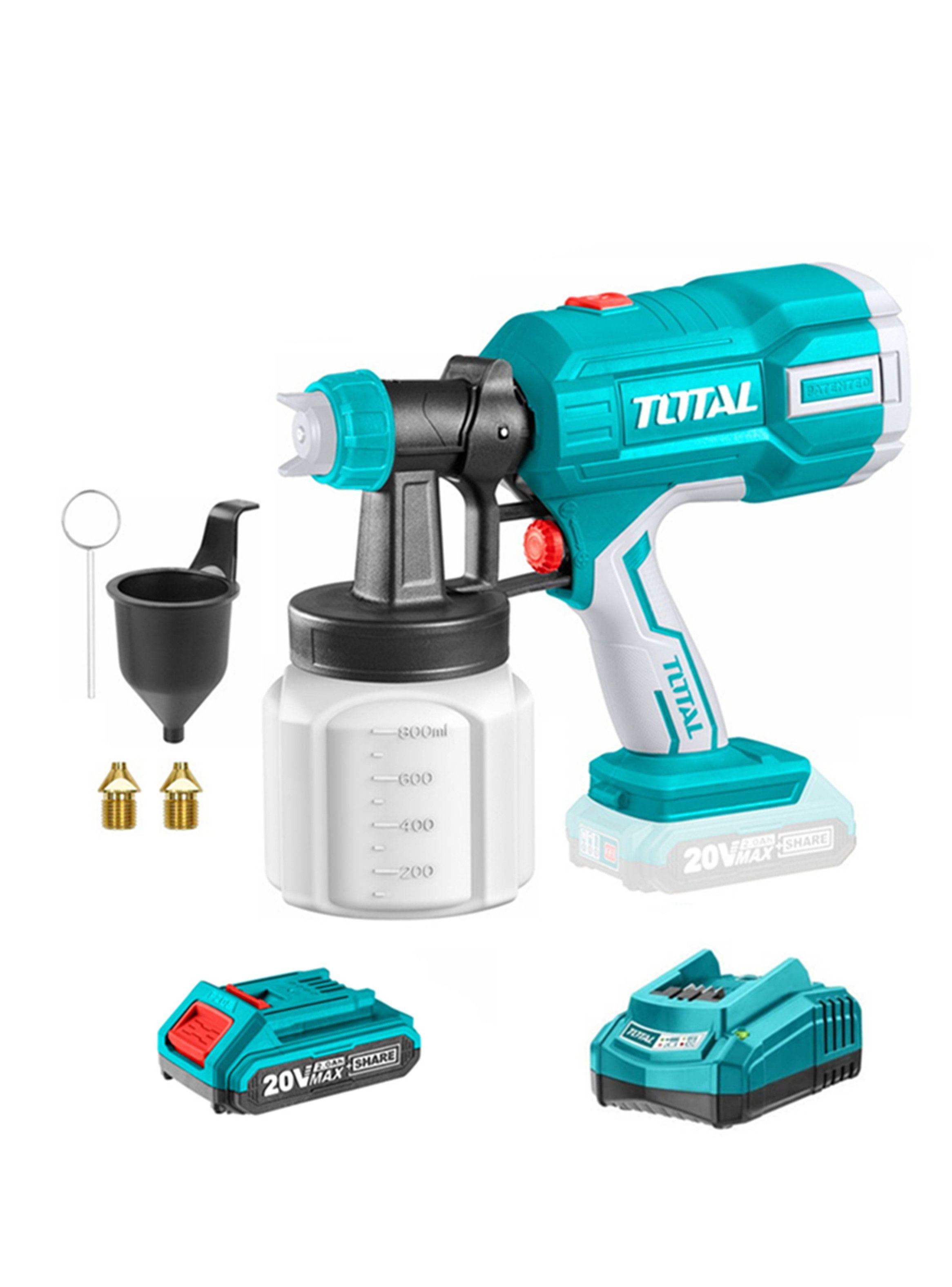 Pistola De Pintura Bat+ Cargador 20v Total Tsgli2003-0